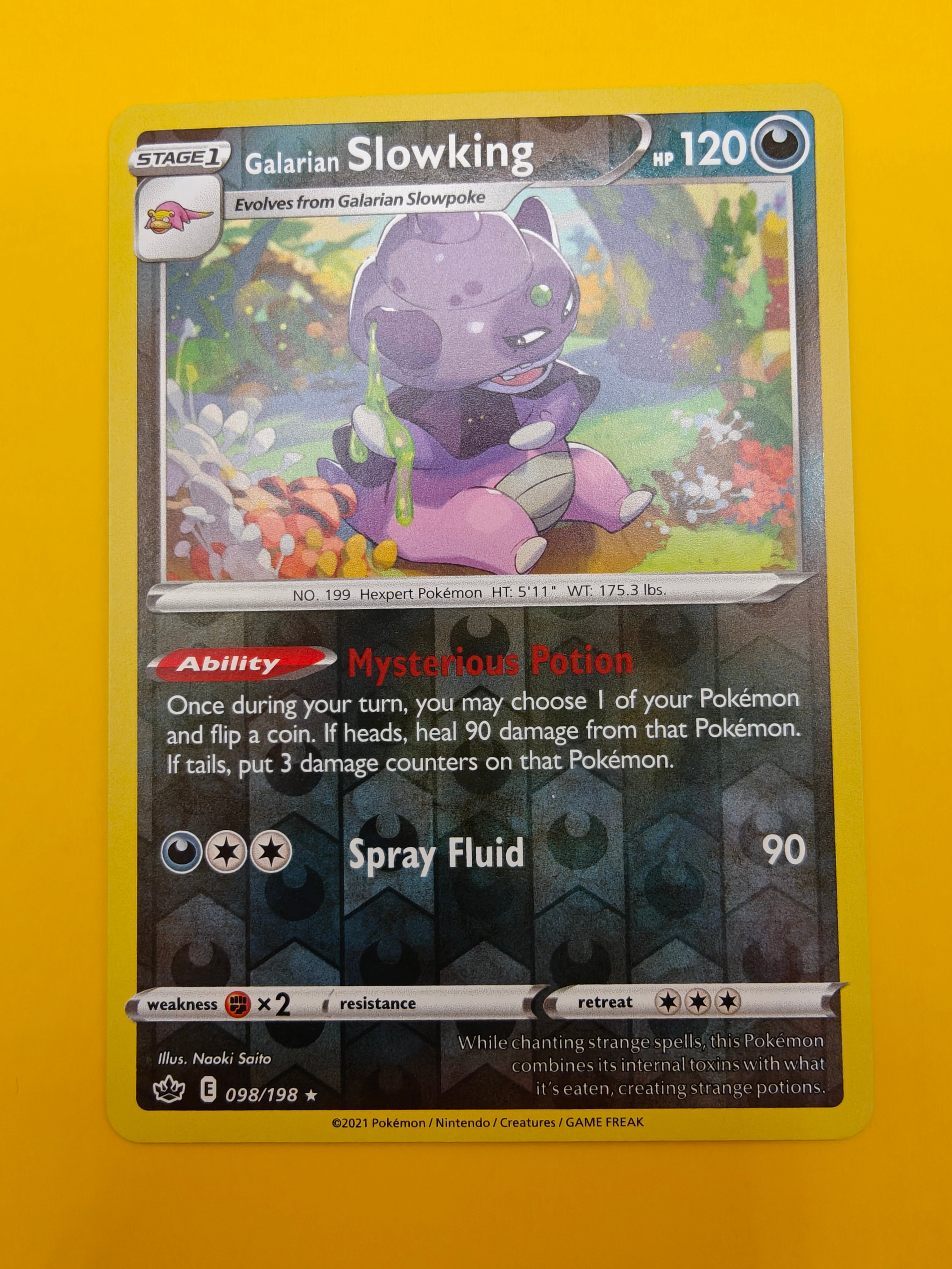 Galarian Slowking Reverse Holo - Chilling Reign