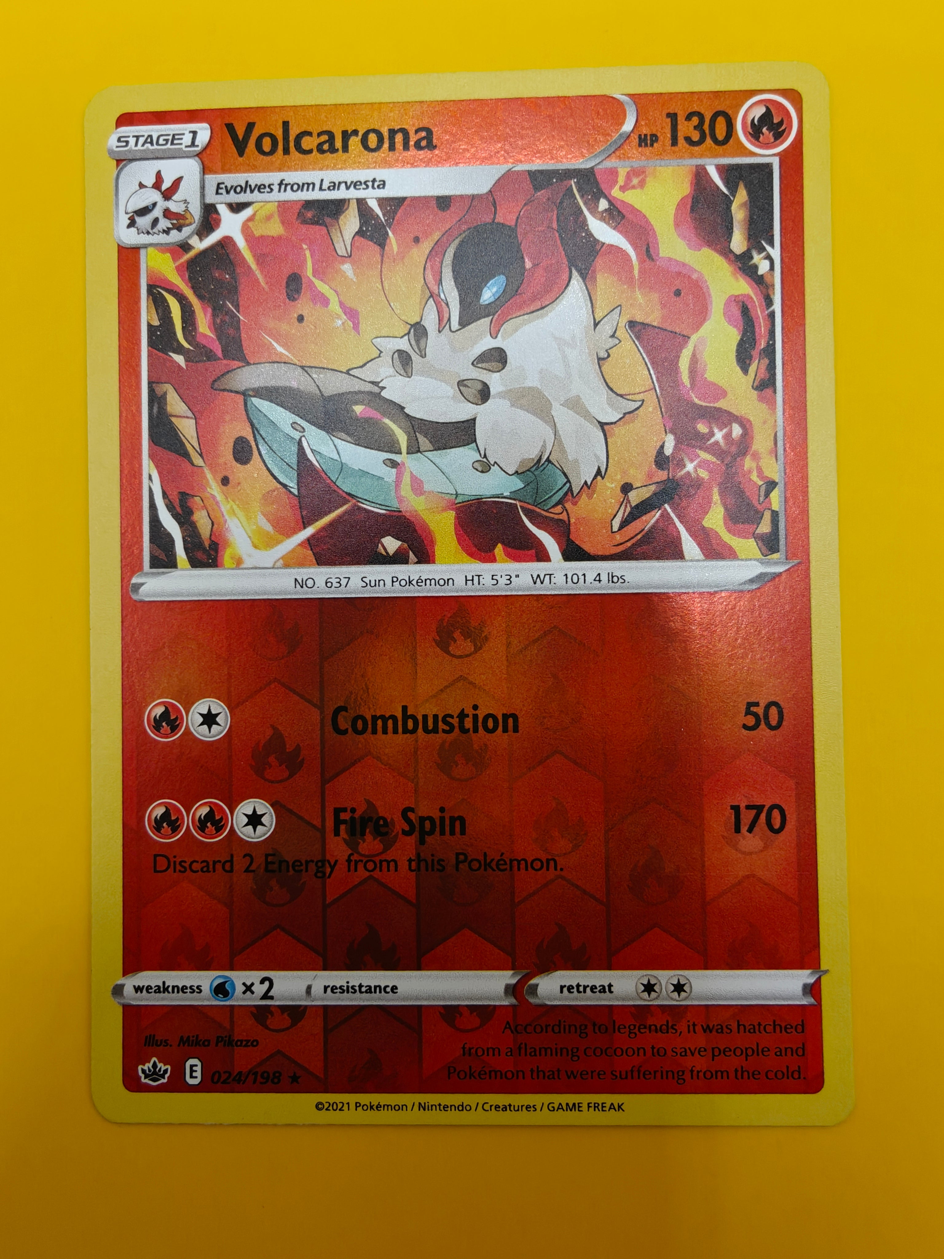 Volcarona Reverse Holo - Chilling Reign