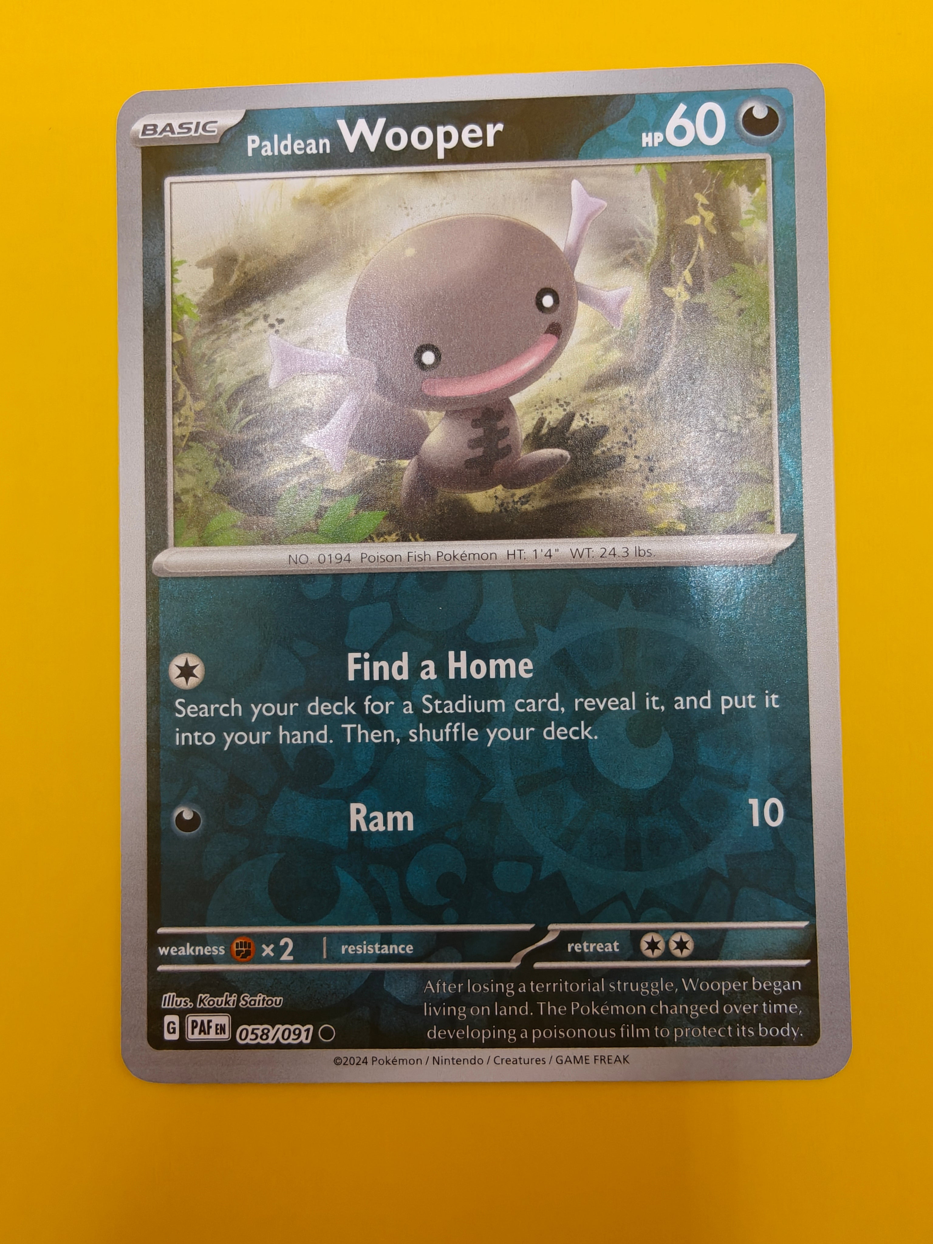 Paldean Wooper Reverse Holo - Paldean Fates