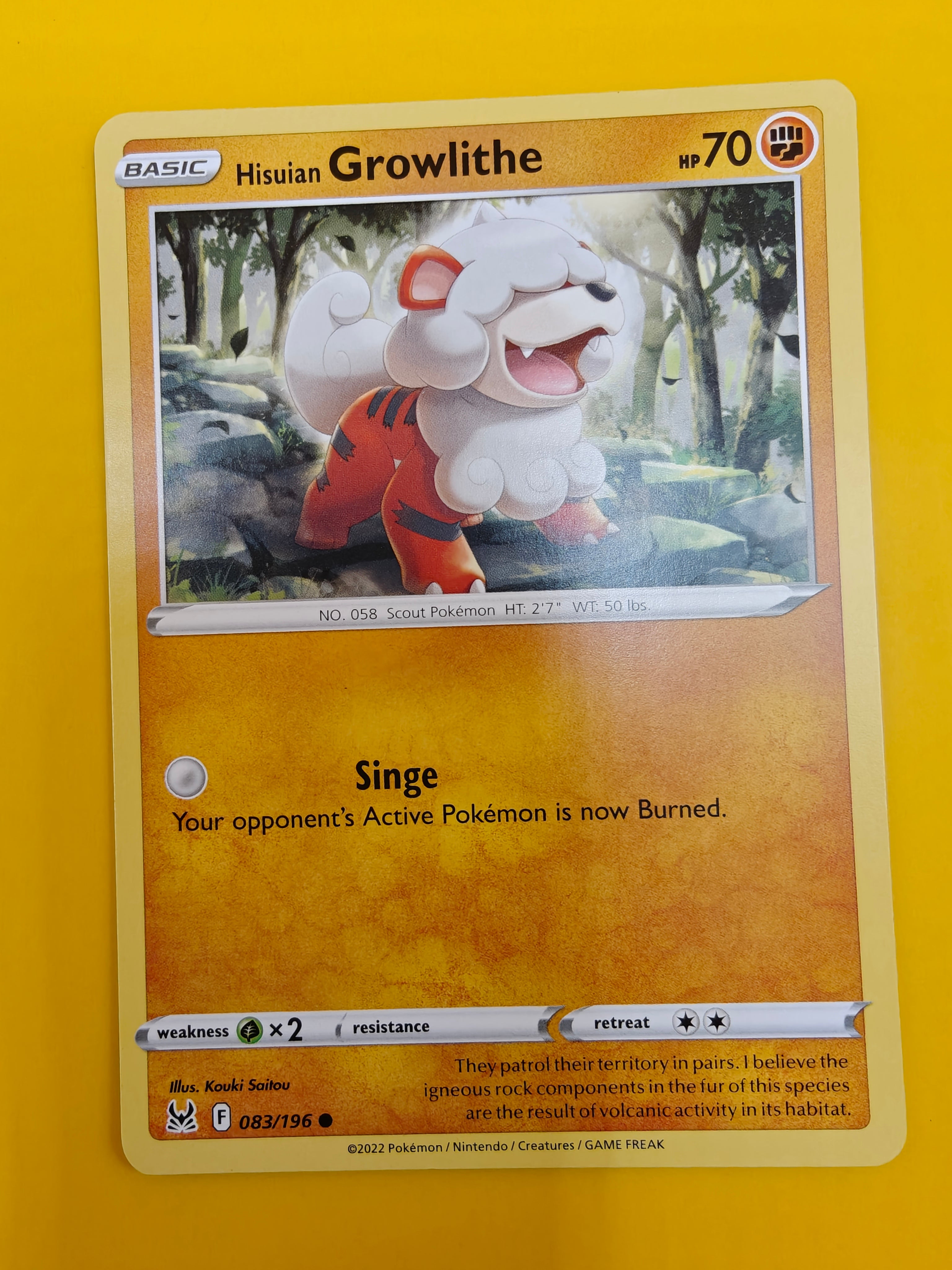 Hisuian Growlithe - Lost Origin