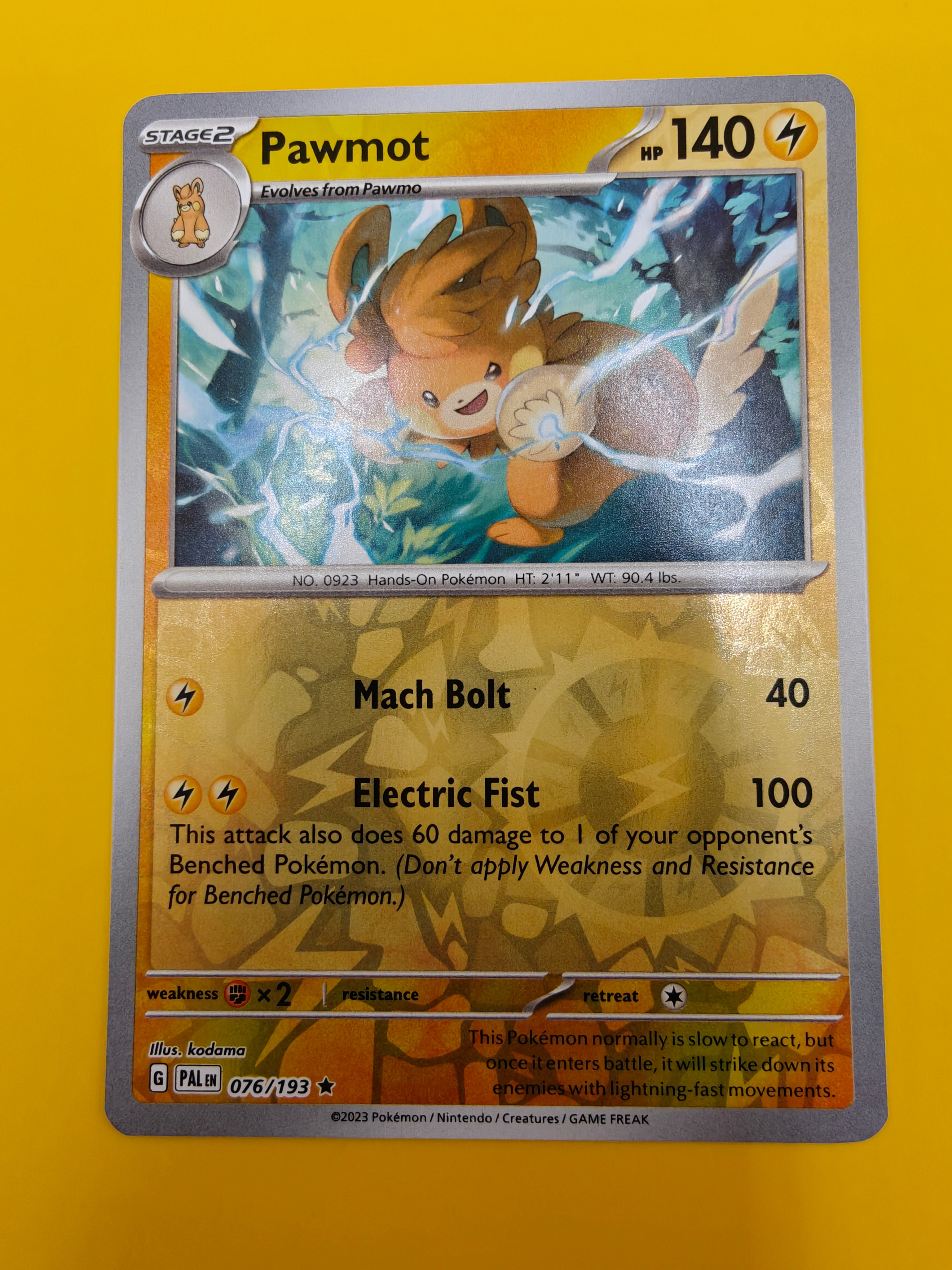 Pawmot Reverse Holo - Paldea Evolved