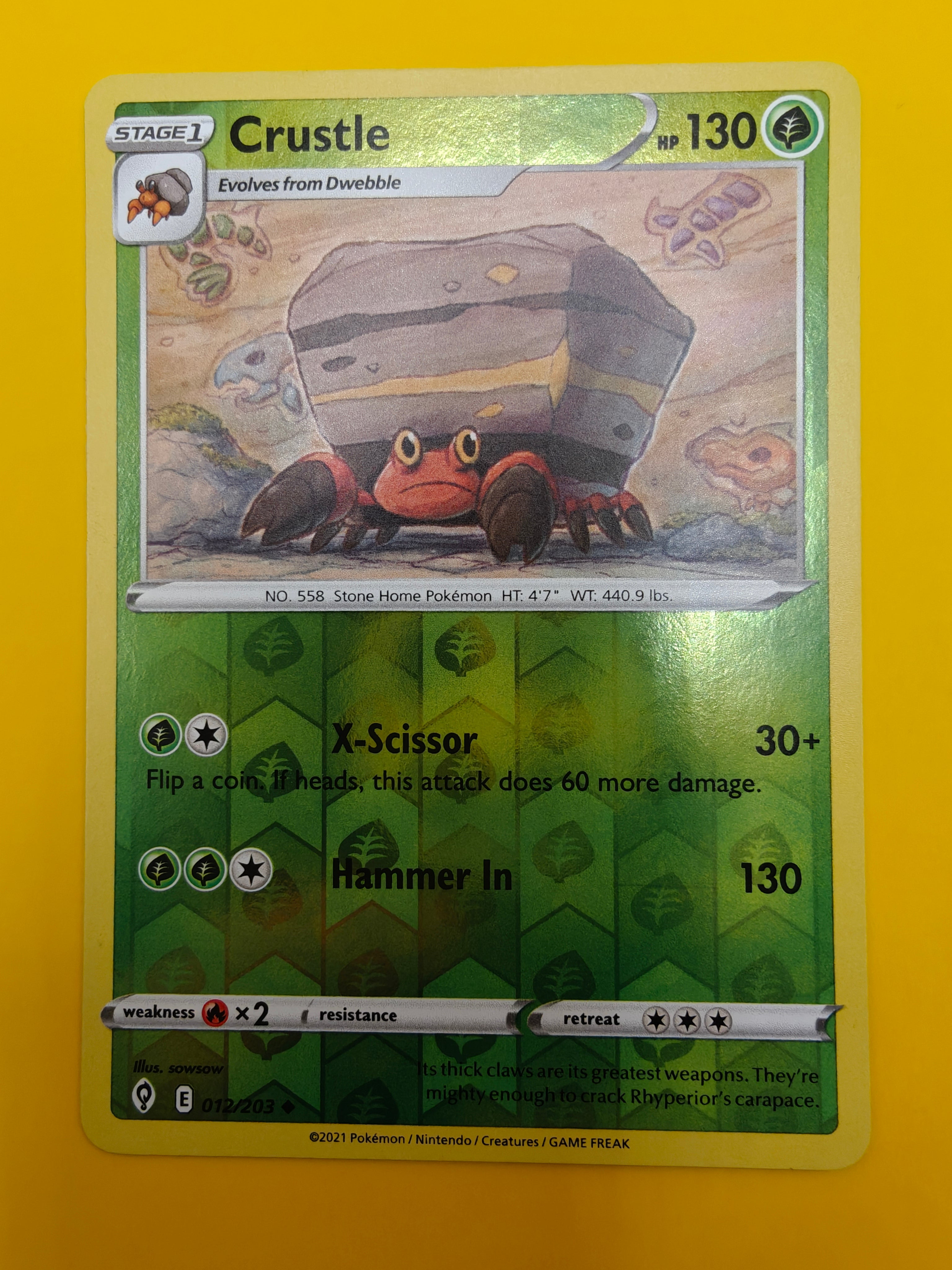 Crustle Reverse Holo - Evolving Skies