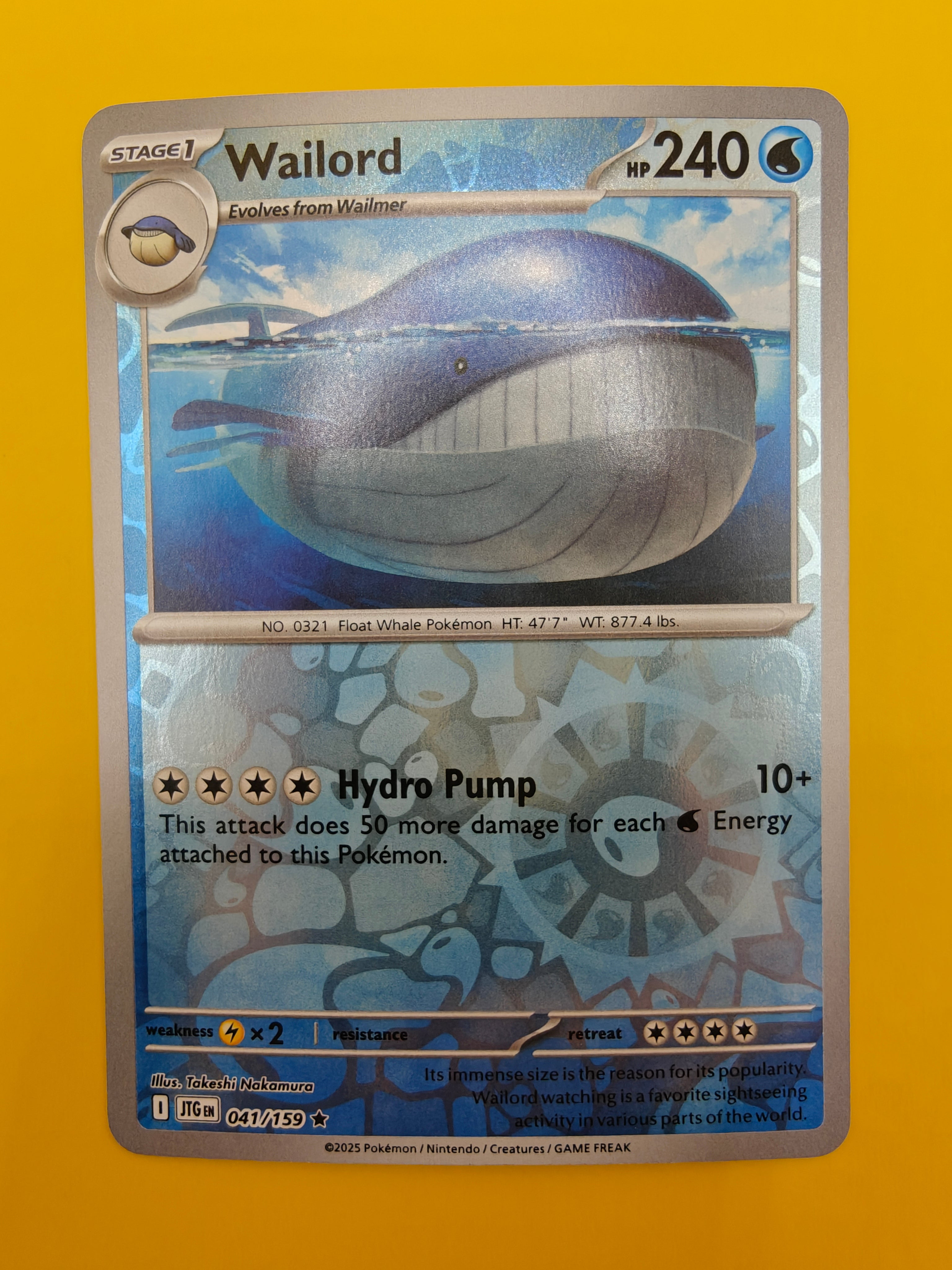 Wailord Reverse Holo - Journey Together