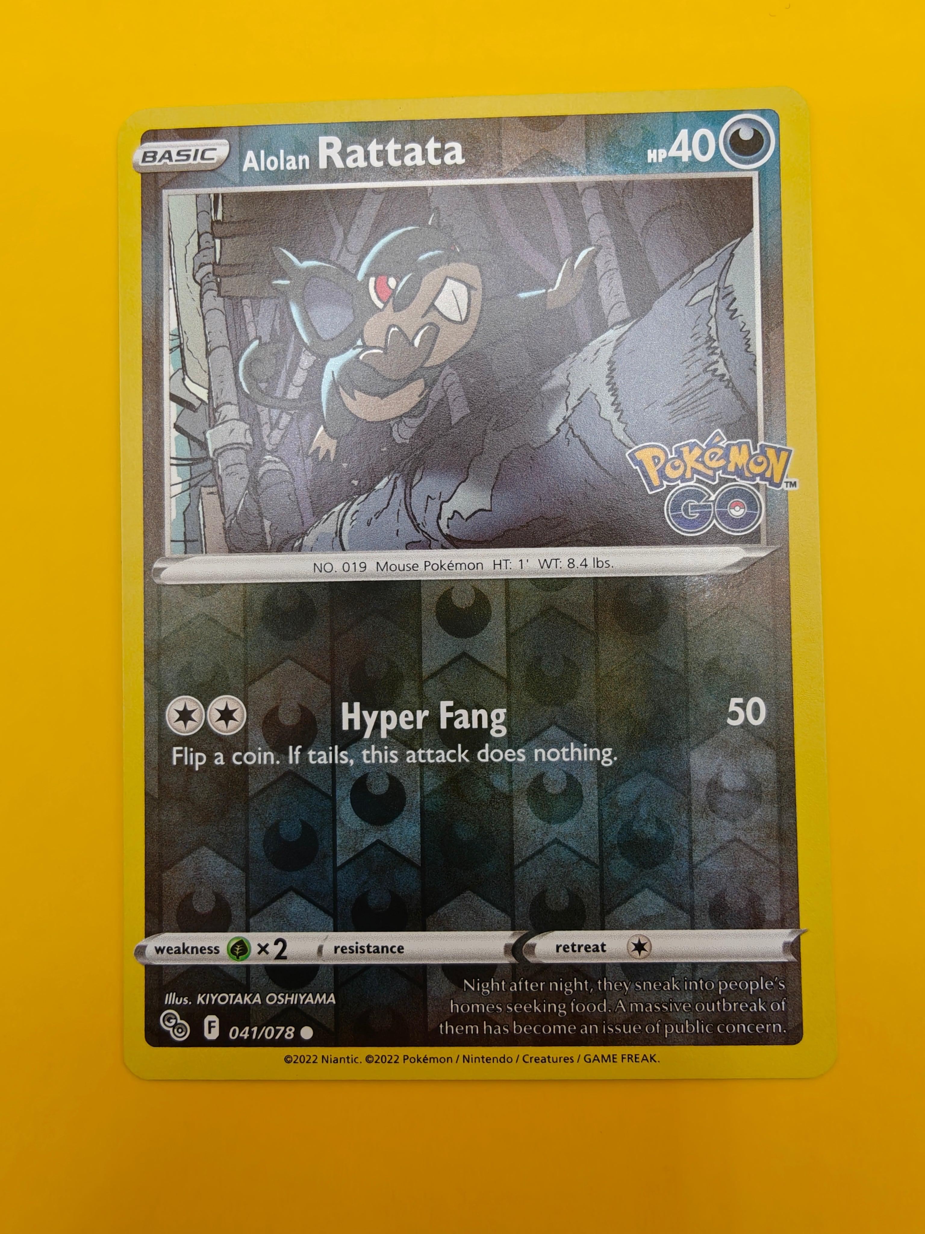 Alolan Rattata Reverse Holo - Pokémon Go