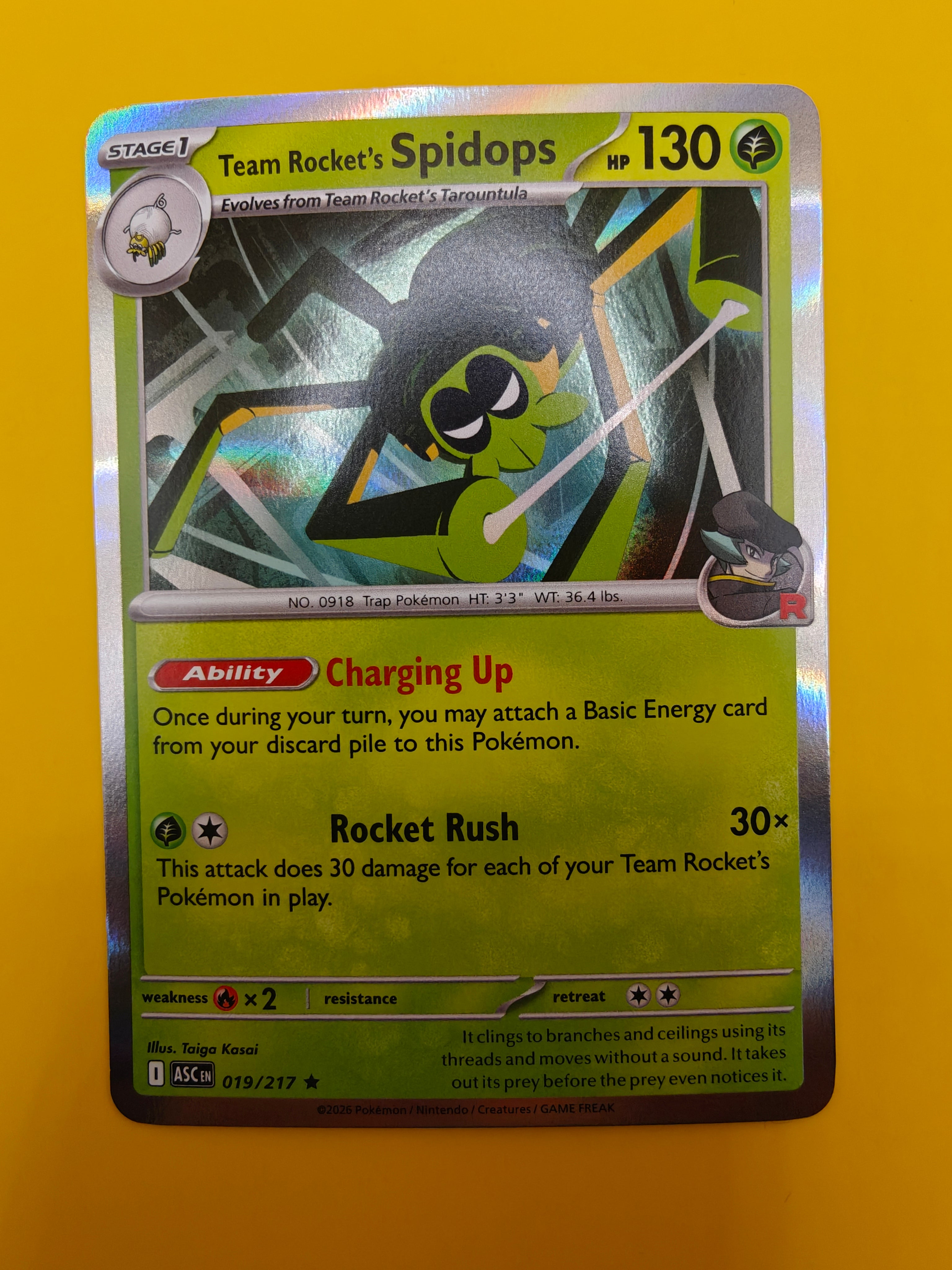 Team Rocket's Spidops Holo - Ascended Heroes