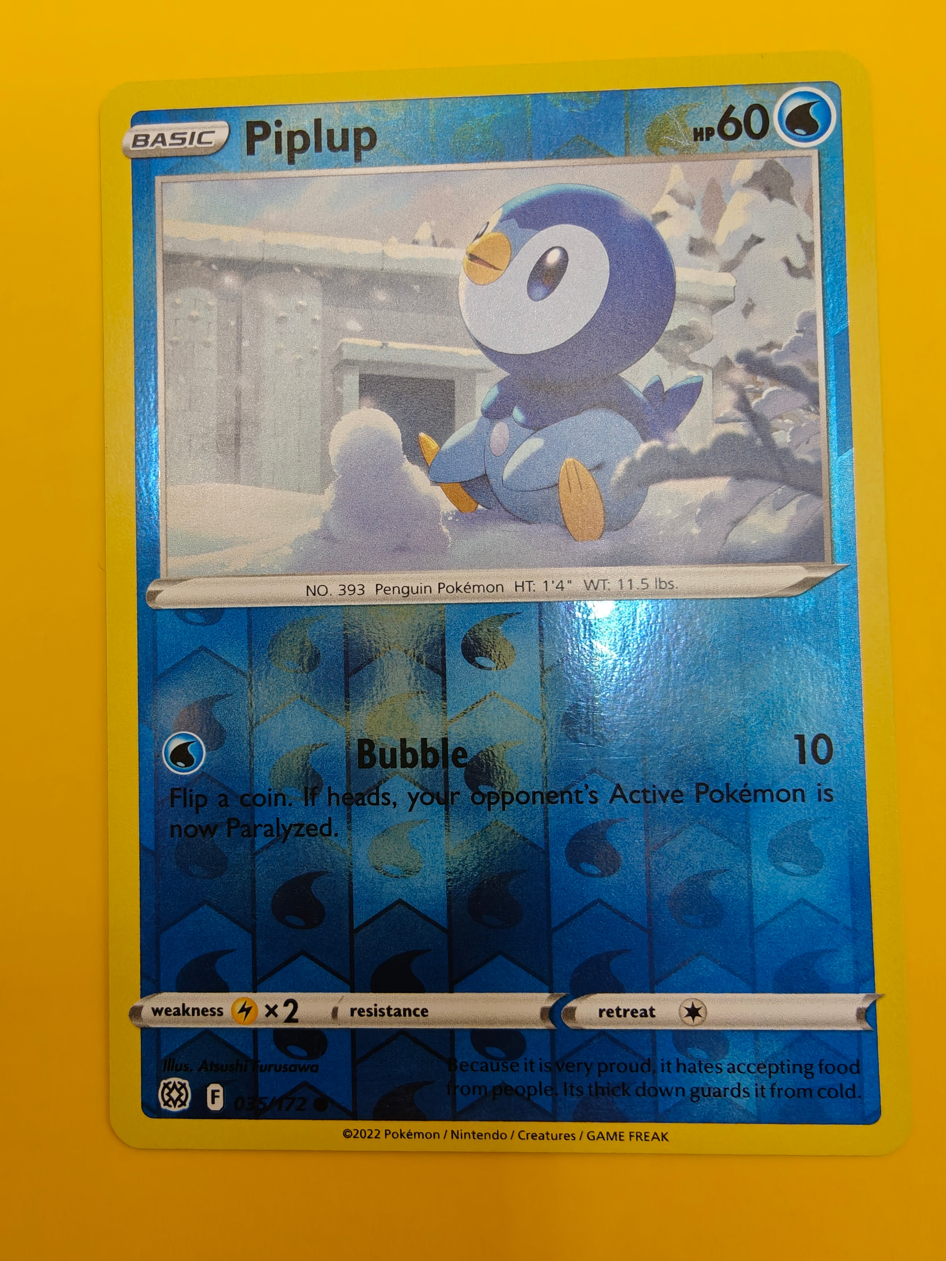 Piplup Reverse Holo - Brilliant Stars