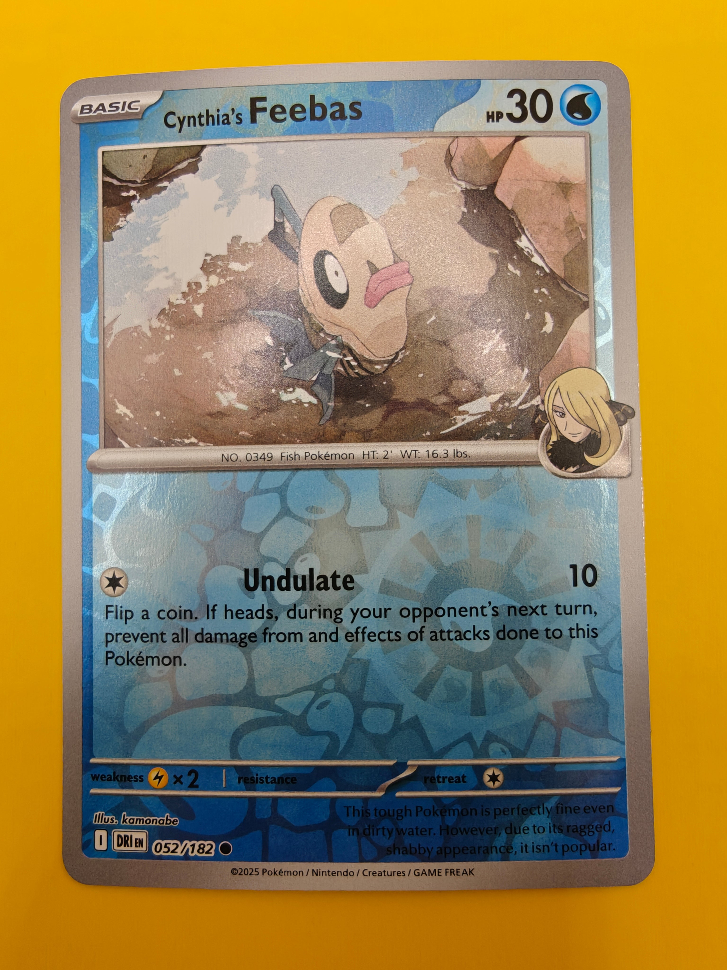 Cynthia's Feebas Reverse Holo - Destined Rivals
