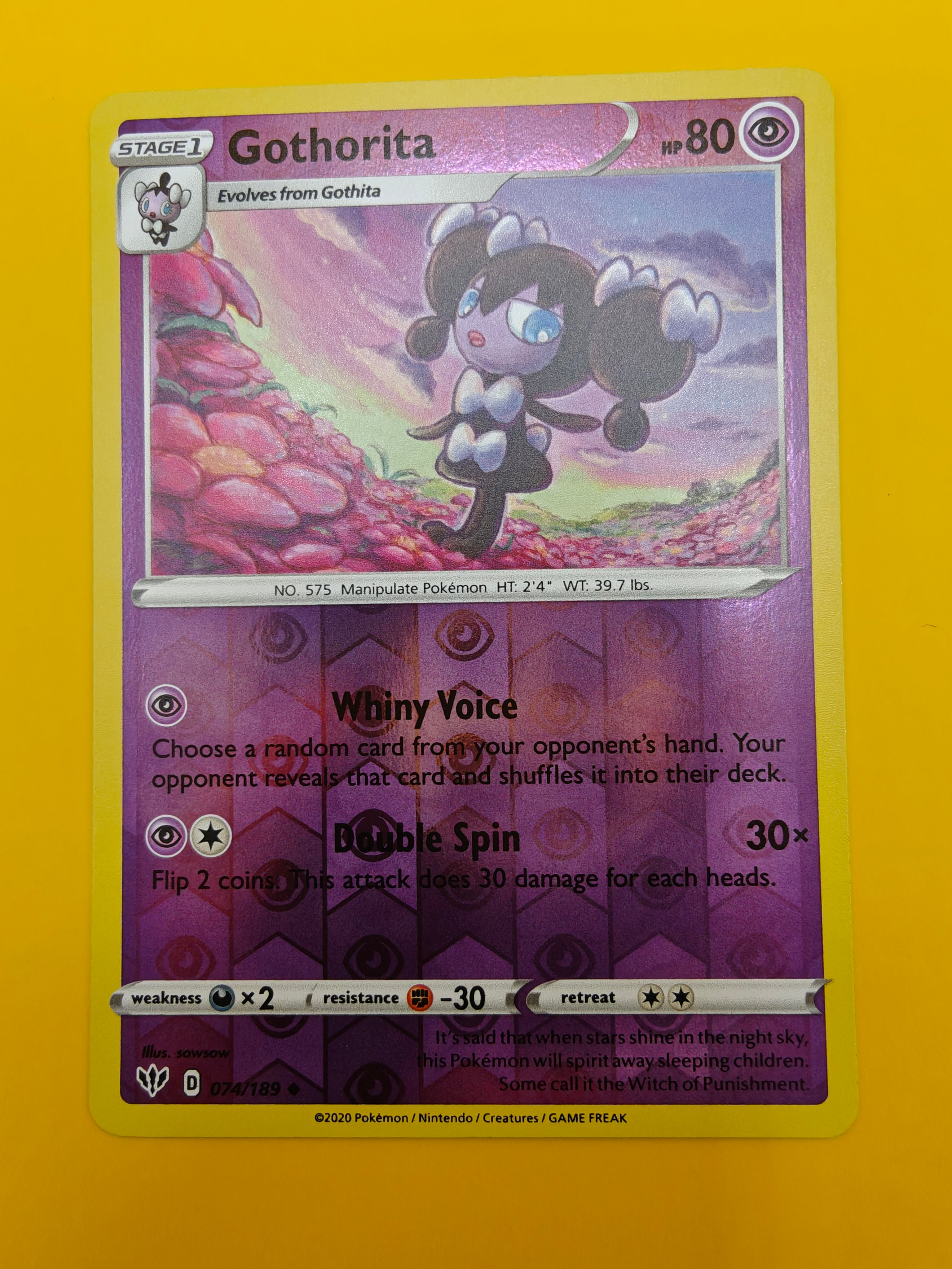 Gothorita Reverse Holo - Darkness Ablaze