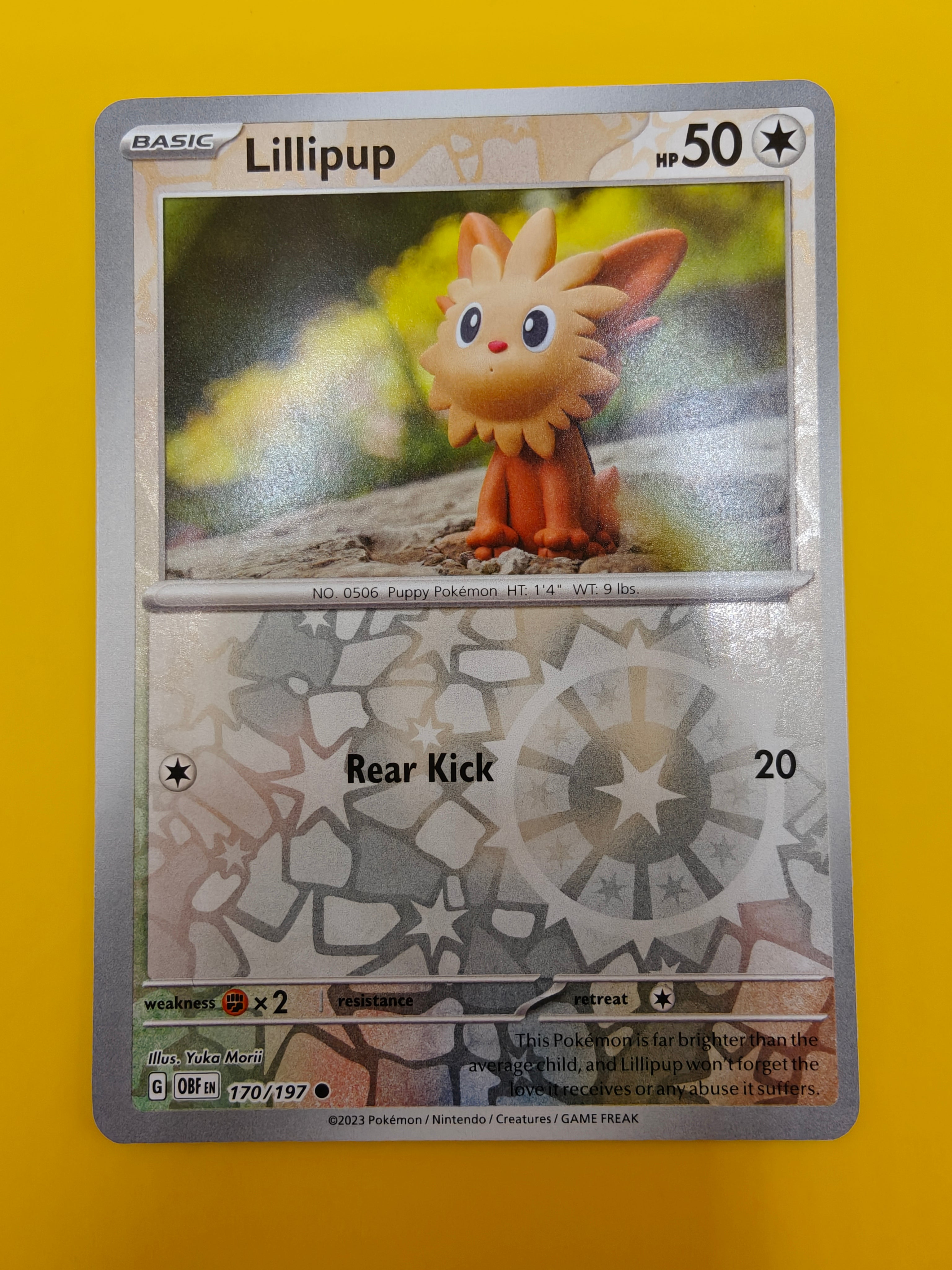 Lillipup Reverse Holo - Obsidian Flames