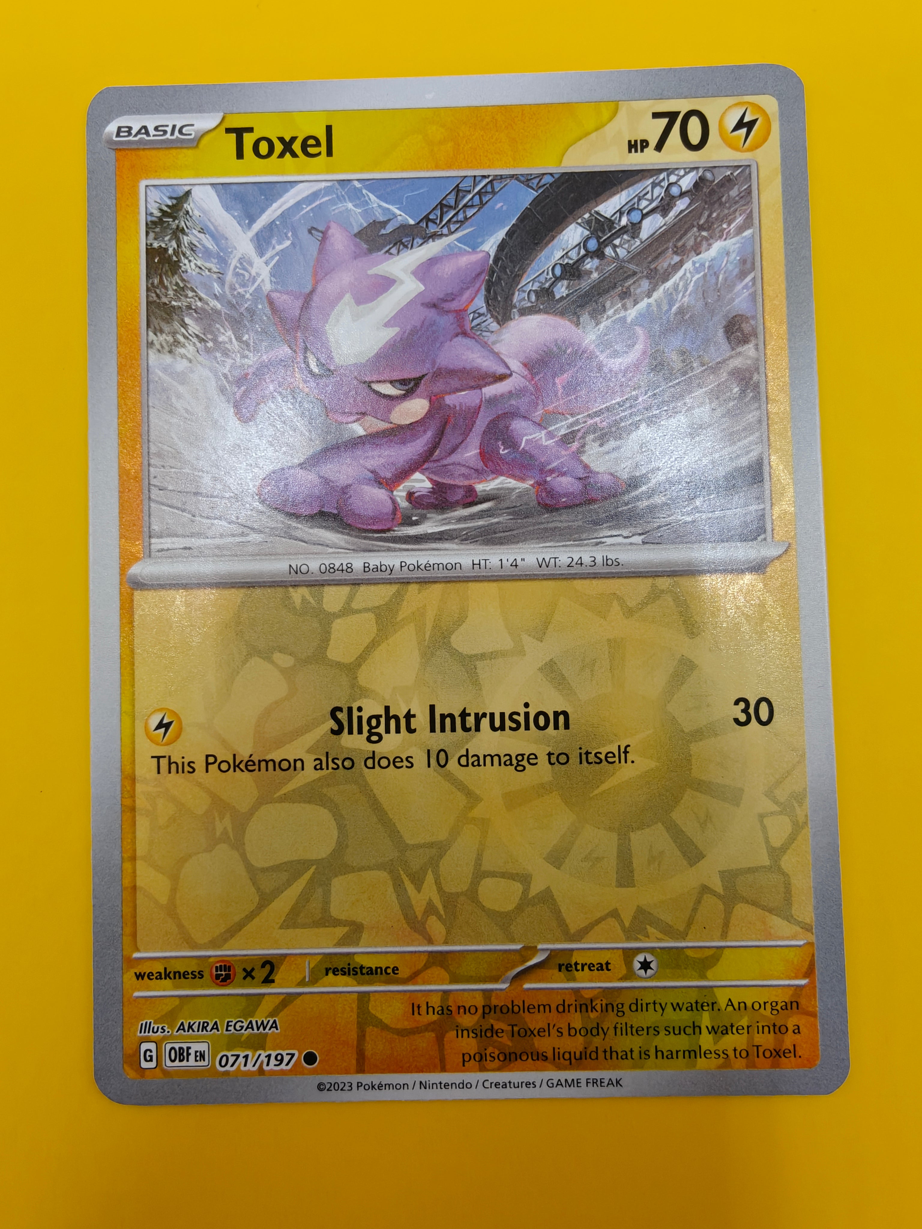 Toxel Reverse Holo - Obsidian Flames