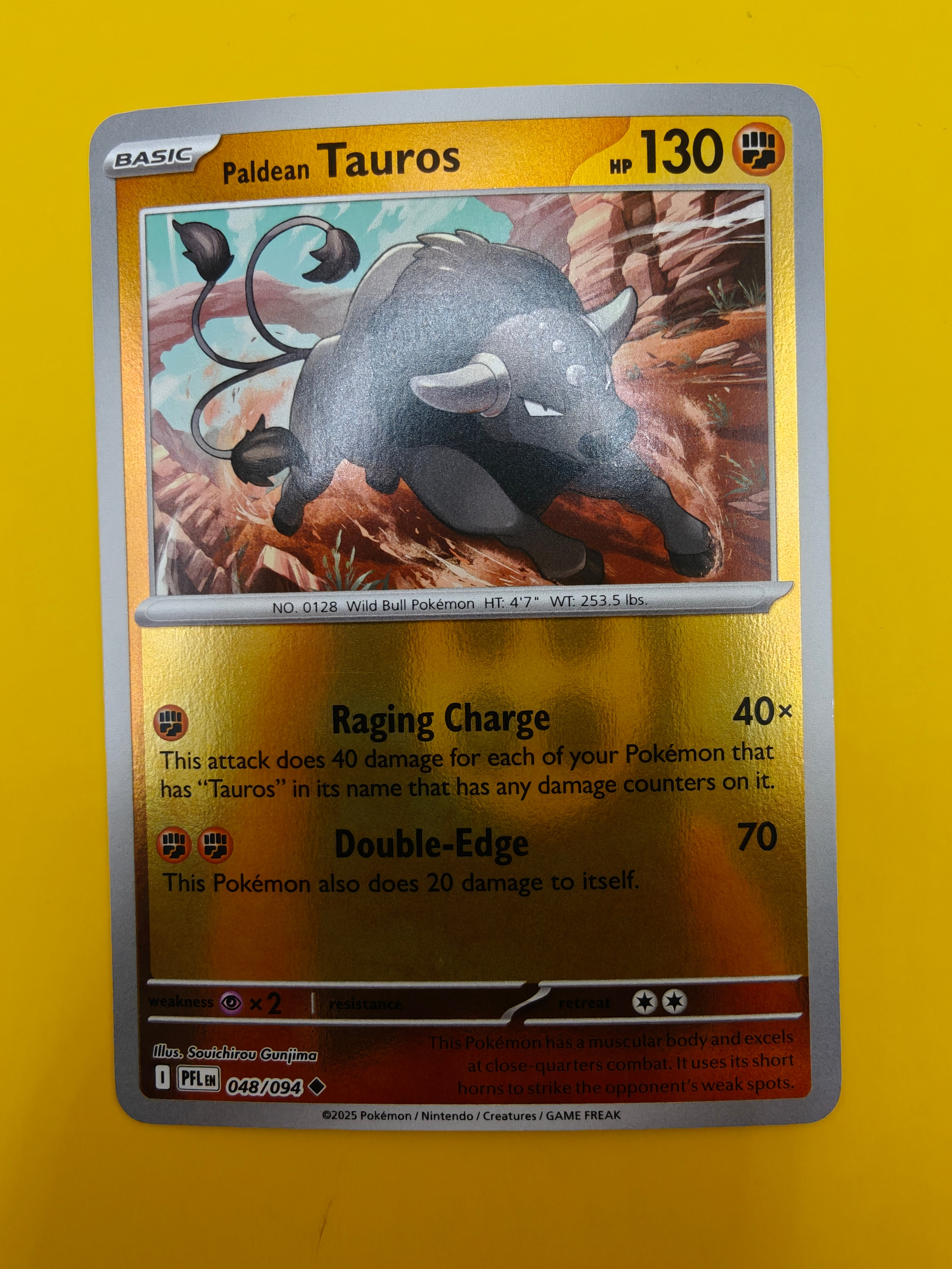 Paldean Tauros Reverse Holo - Phantasmal Flames