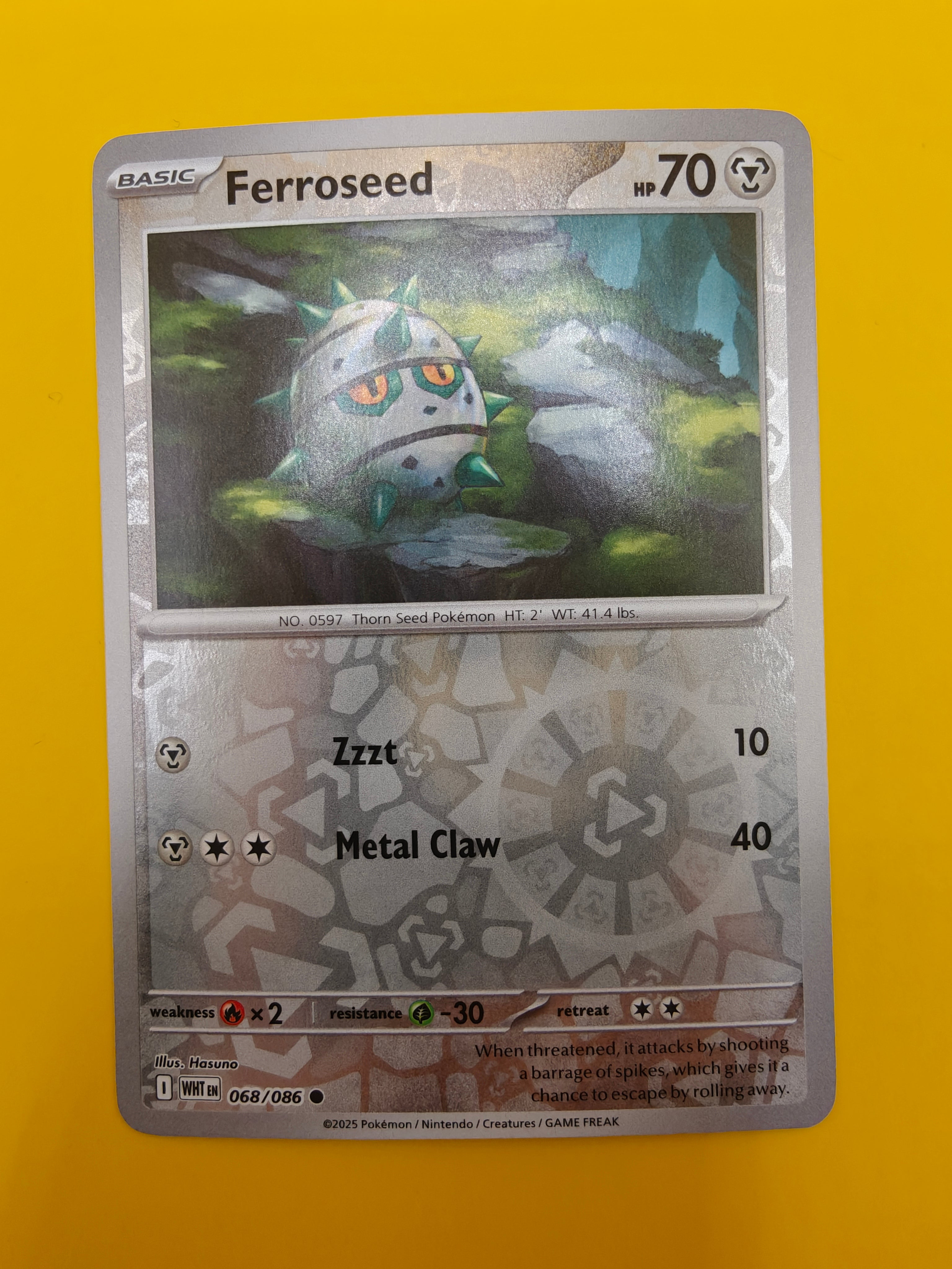 Ferroseed Reverse Holo - White Flare