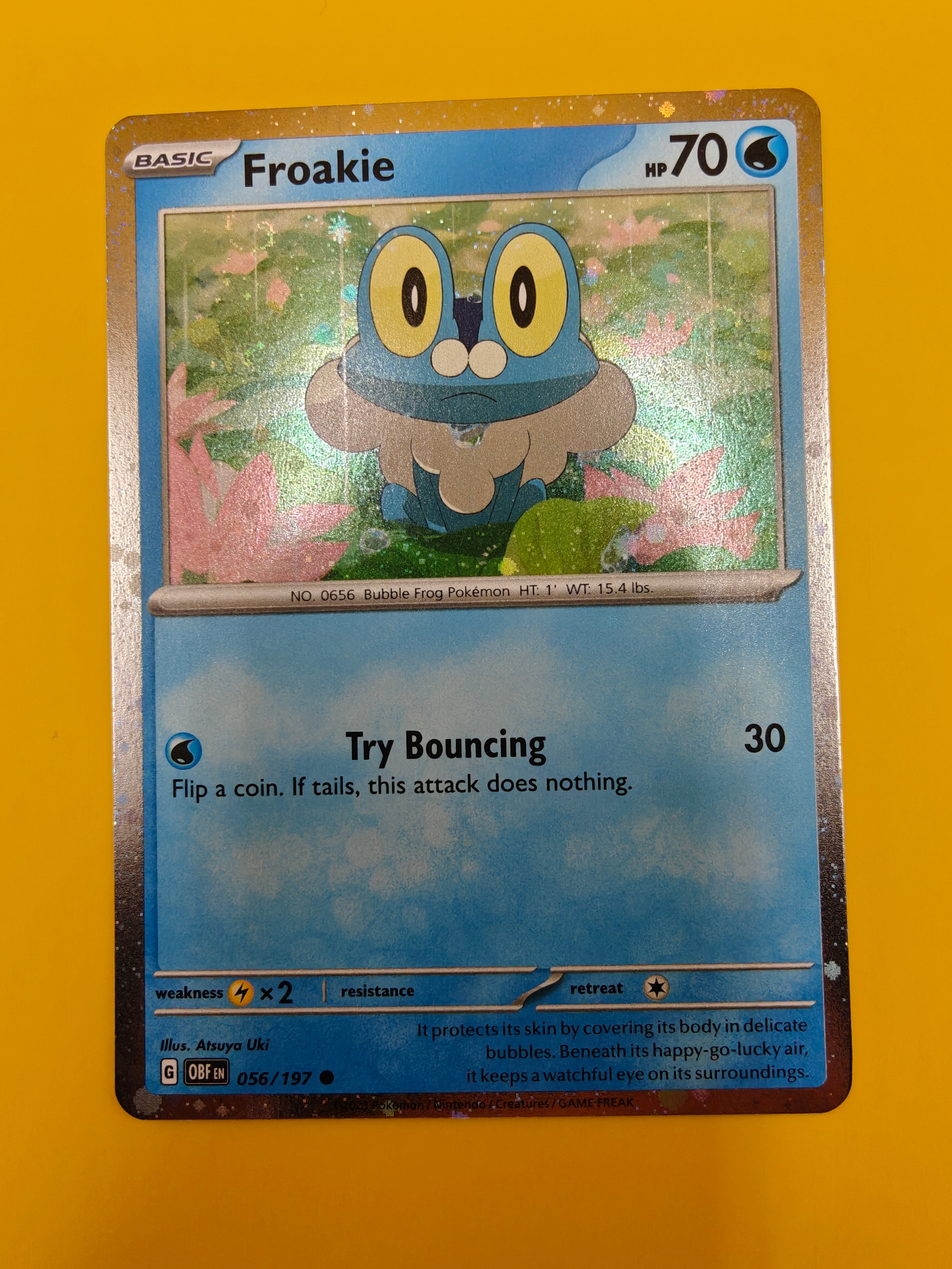 Froakie Cosmic Holo - Obsidian Flames