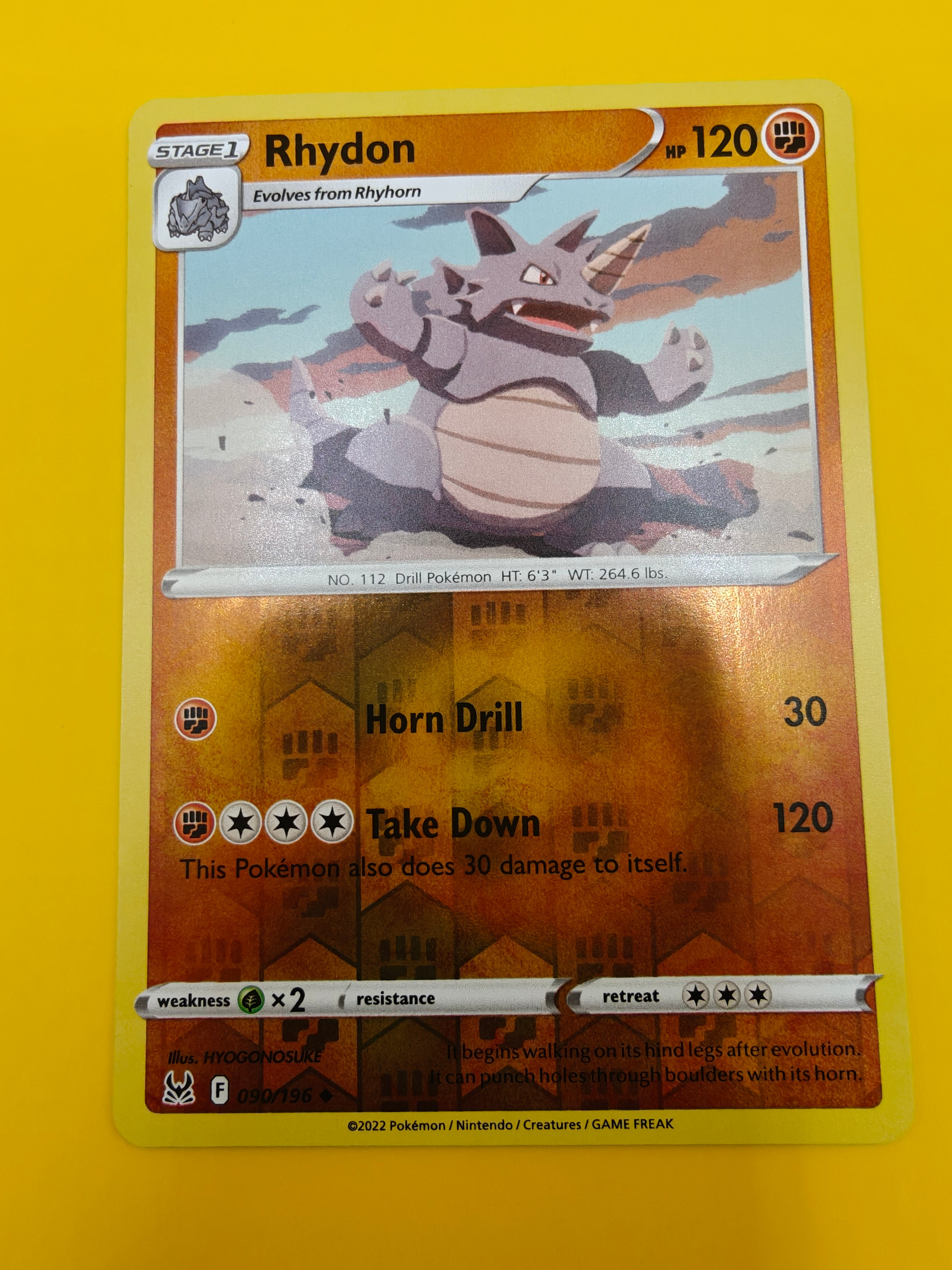 Rhydon Reverse Holo - Lost Origin