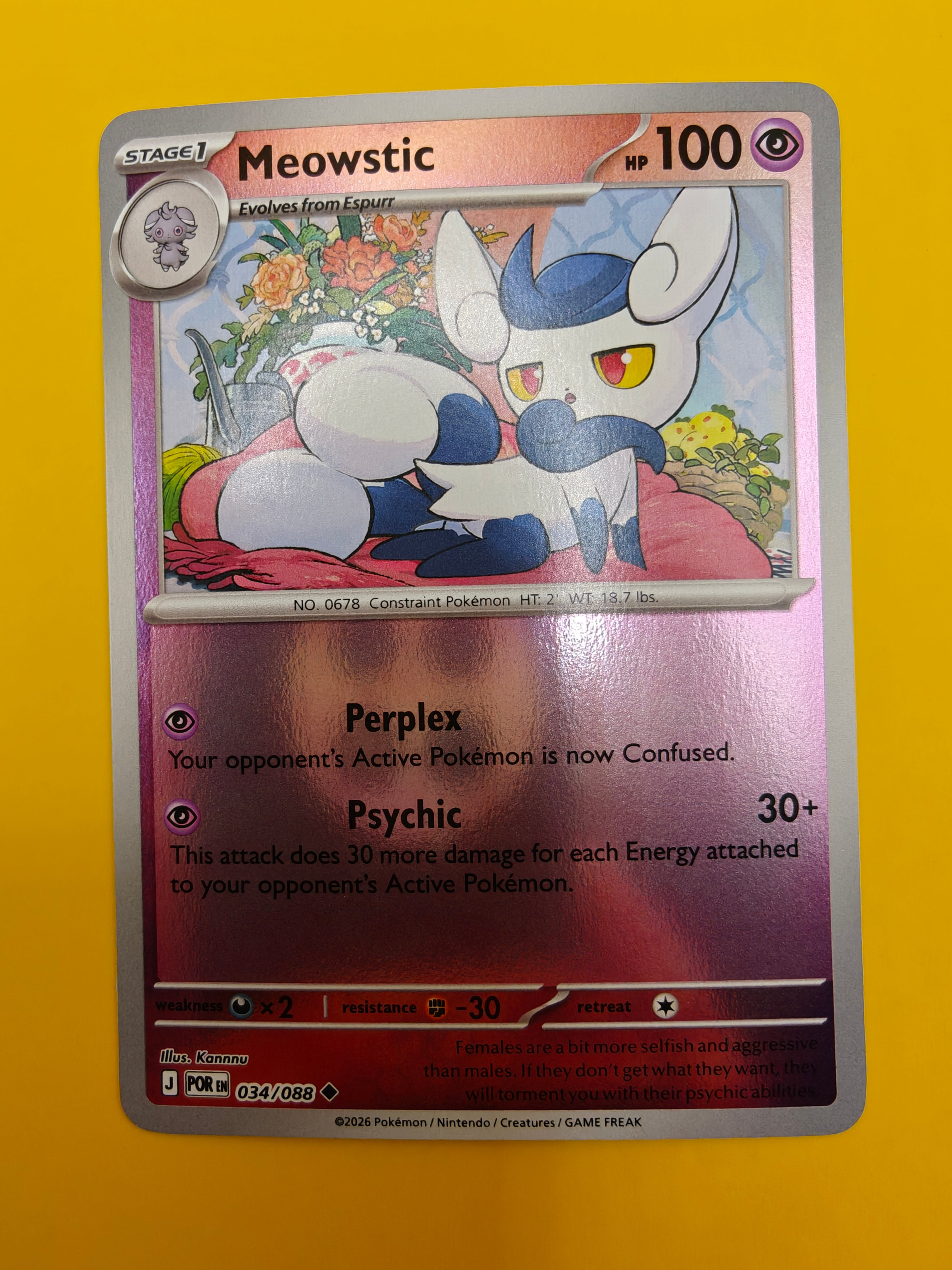 Meowstic Reverse Holo - Perfect Order
