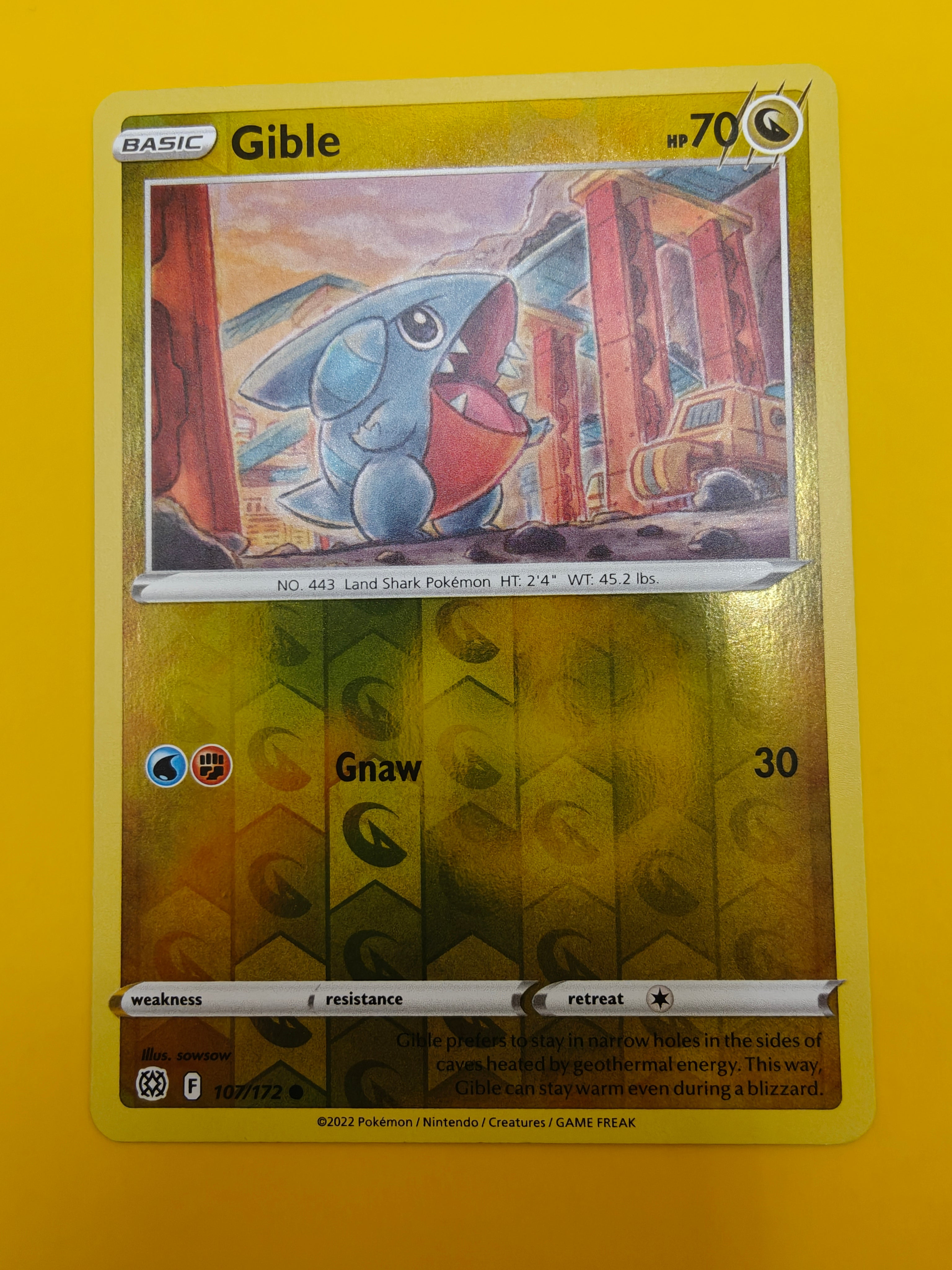 Gible Reverse Holo - Brilliant Stars