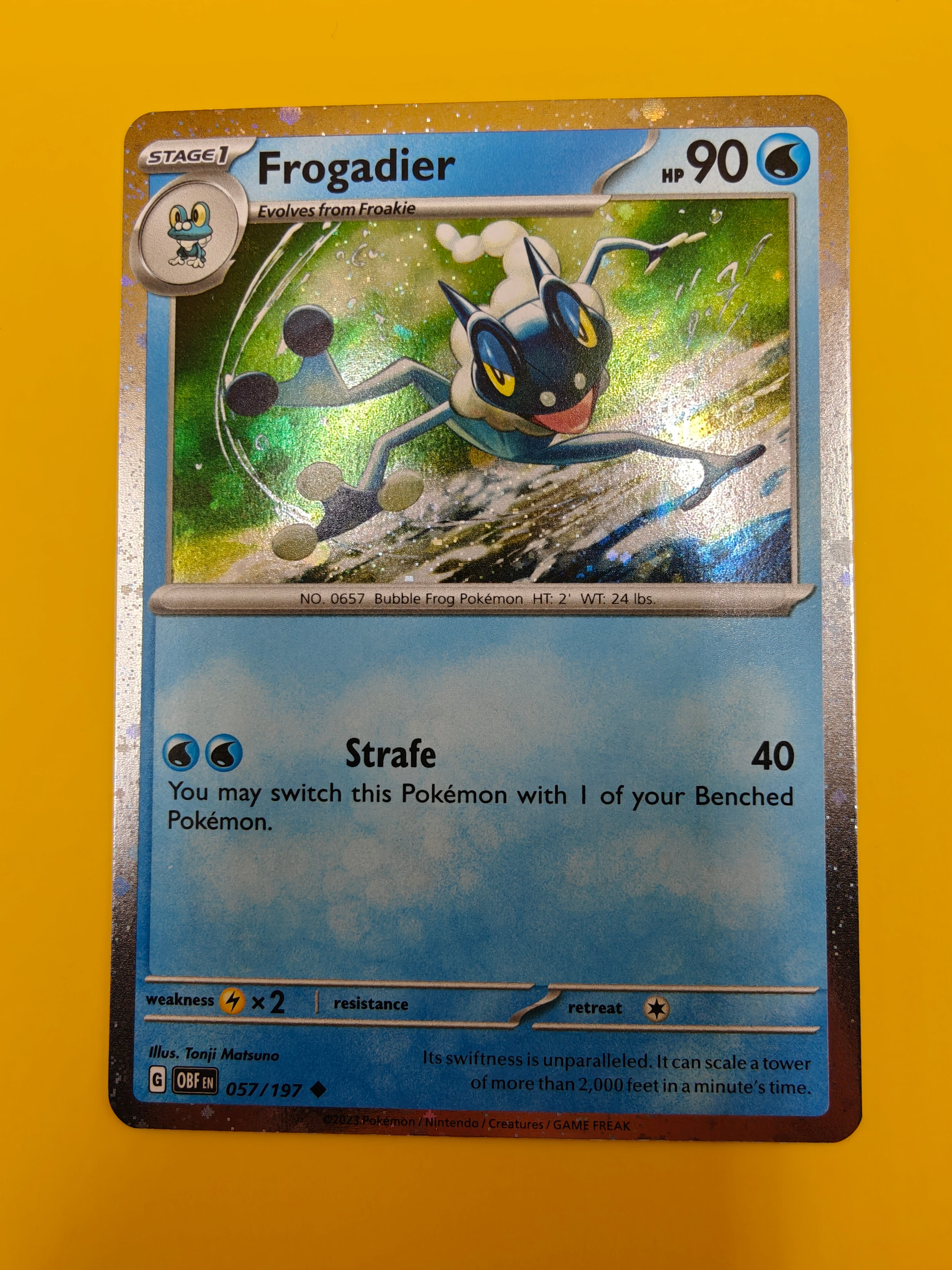 Frogadier Cosmic Holo - Obsidian Flames