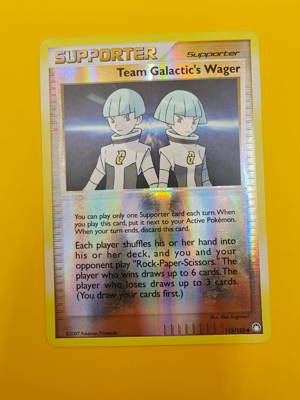Team Galactic's Wager Reverse Holo - Mysterious Treasures