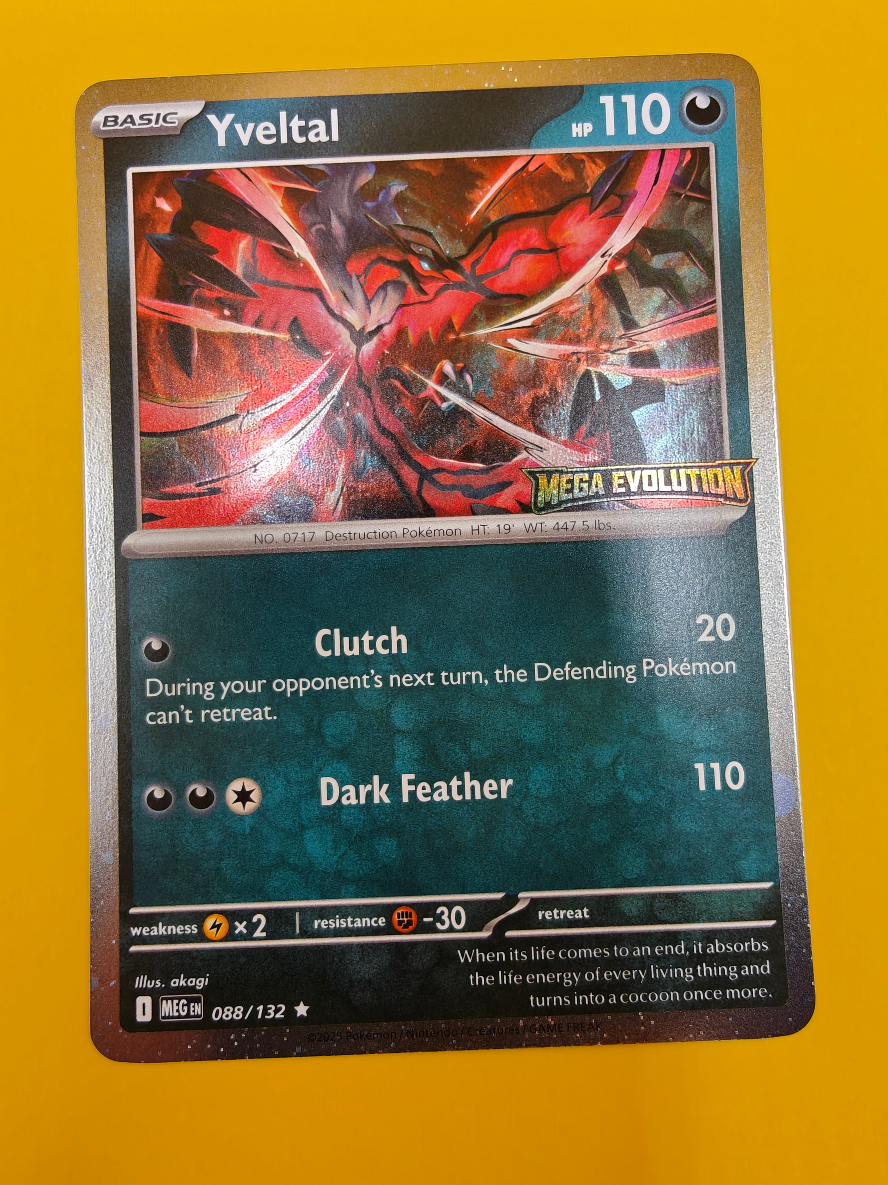 Yveltal Stamped Holo - Mega Evolution: Base Set
