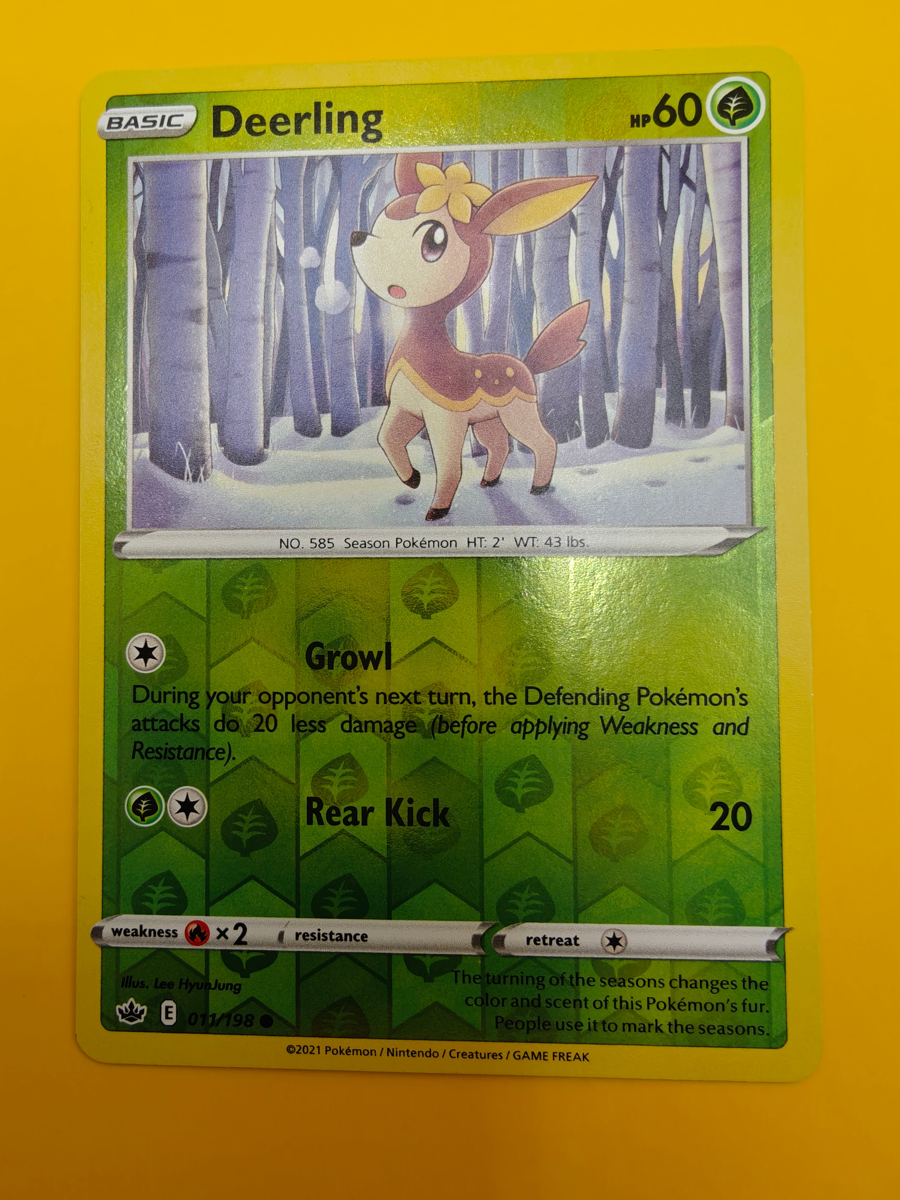 Deerling Reverse Holo - Chilling Reign