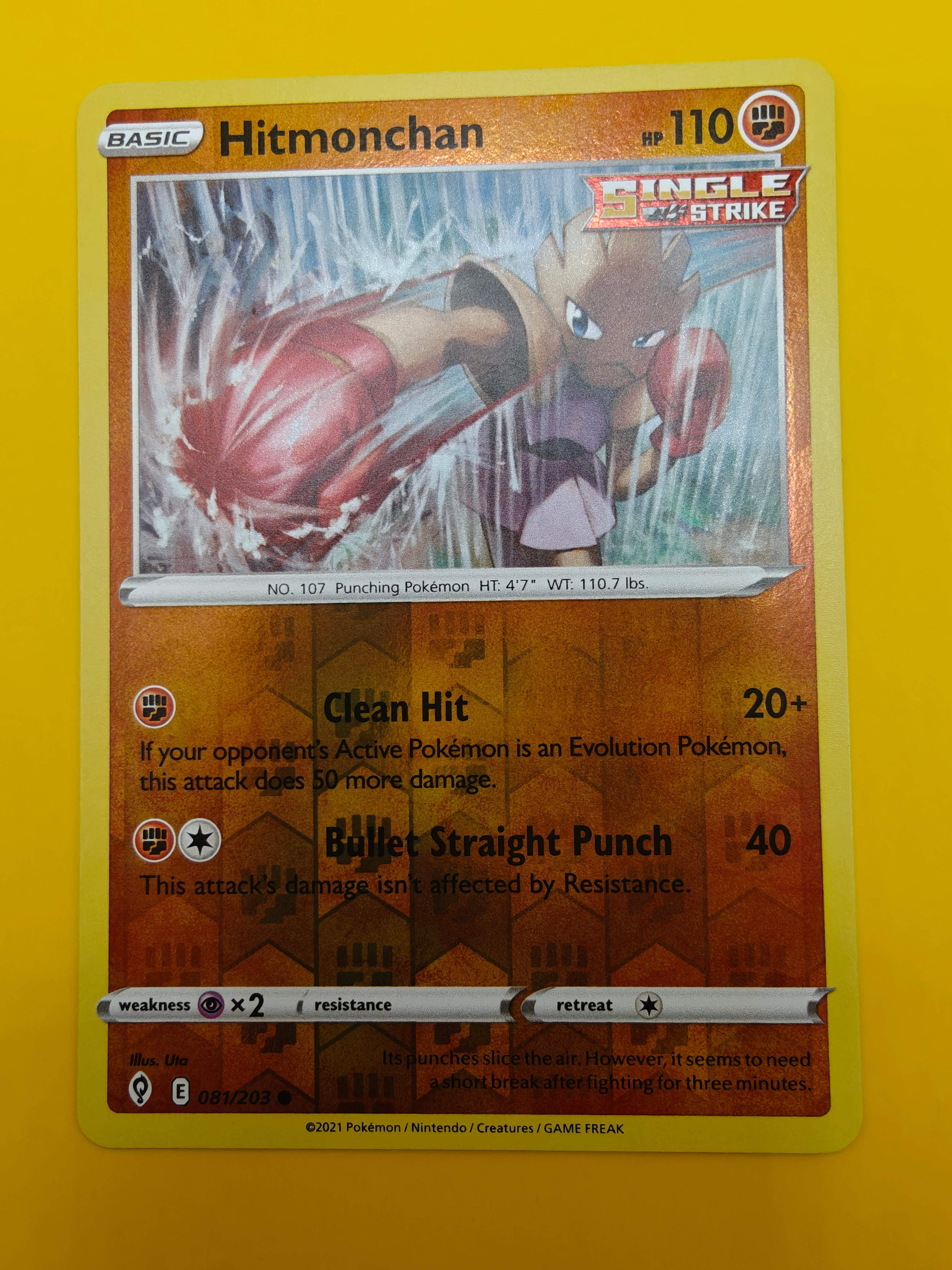 Hitmonchan Reverse Holo - Evolving Skies