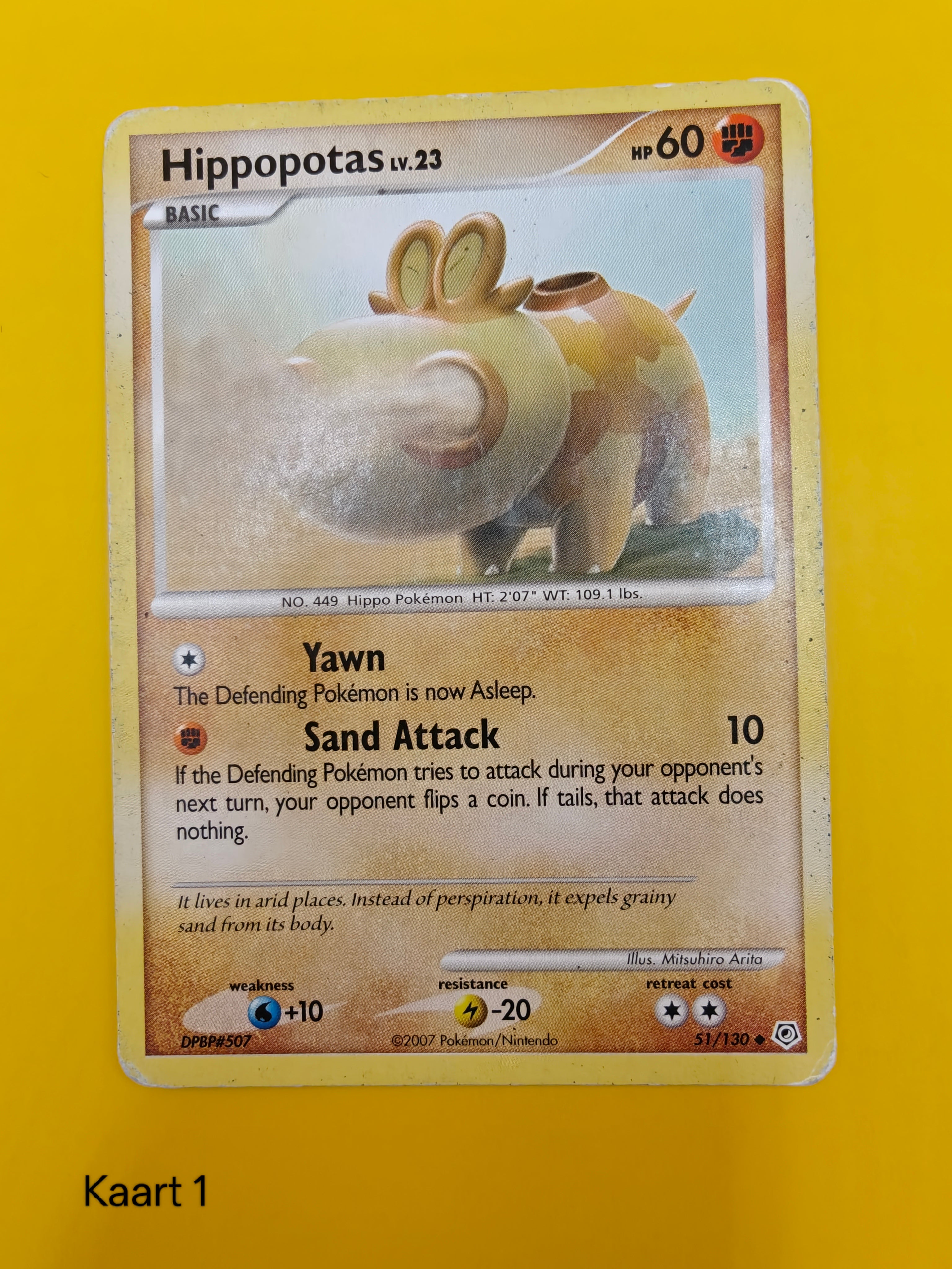 Hippopotas Lv.23 - Diamond & Pearl Base Set