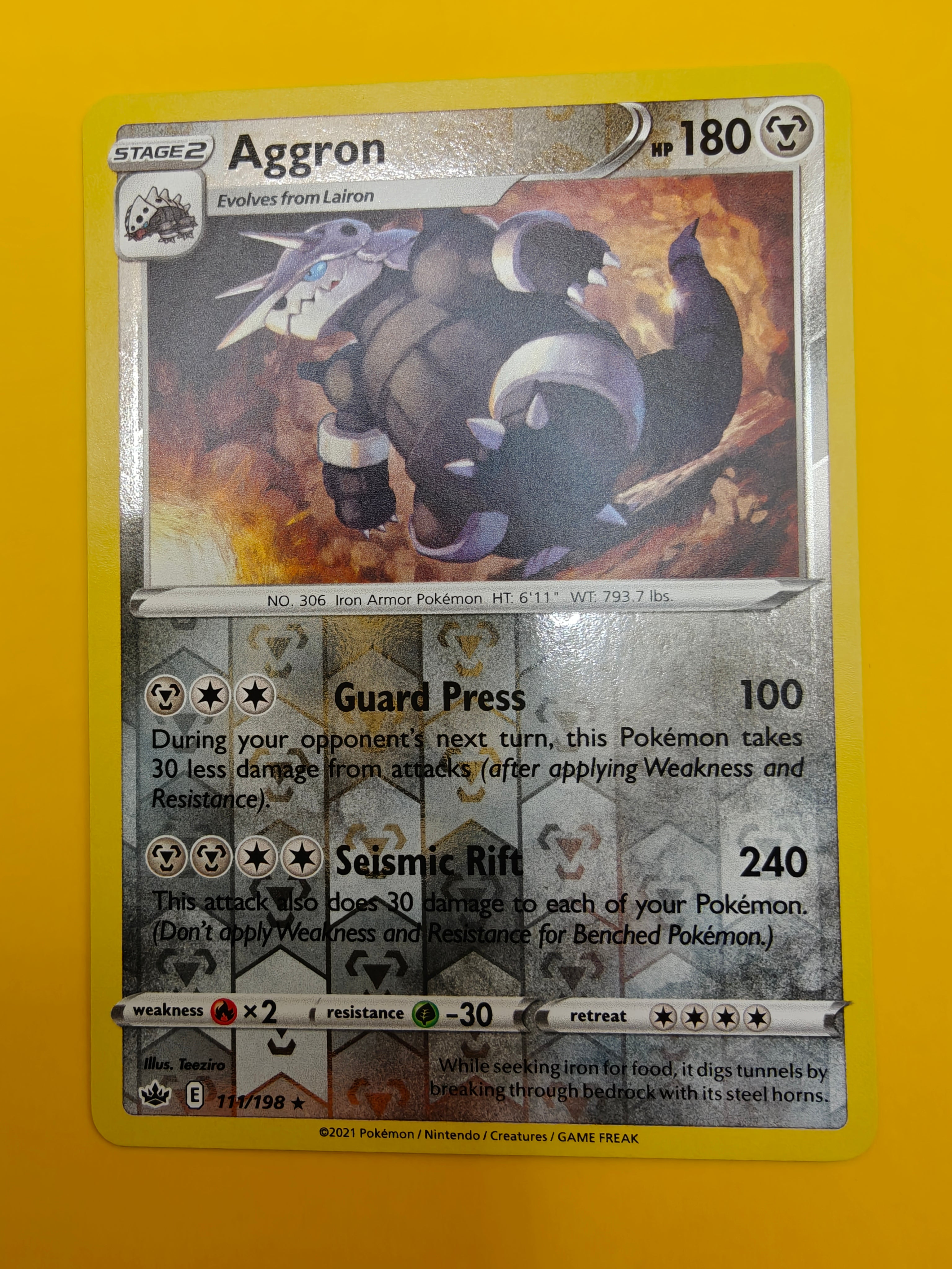 Aggron Reverse Holo - Chilling Reign
