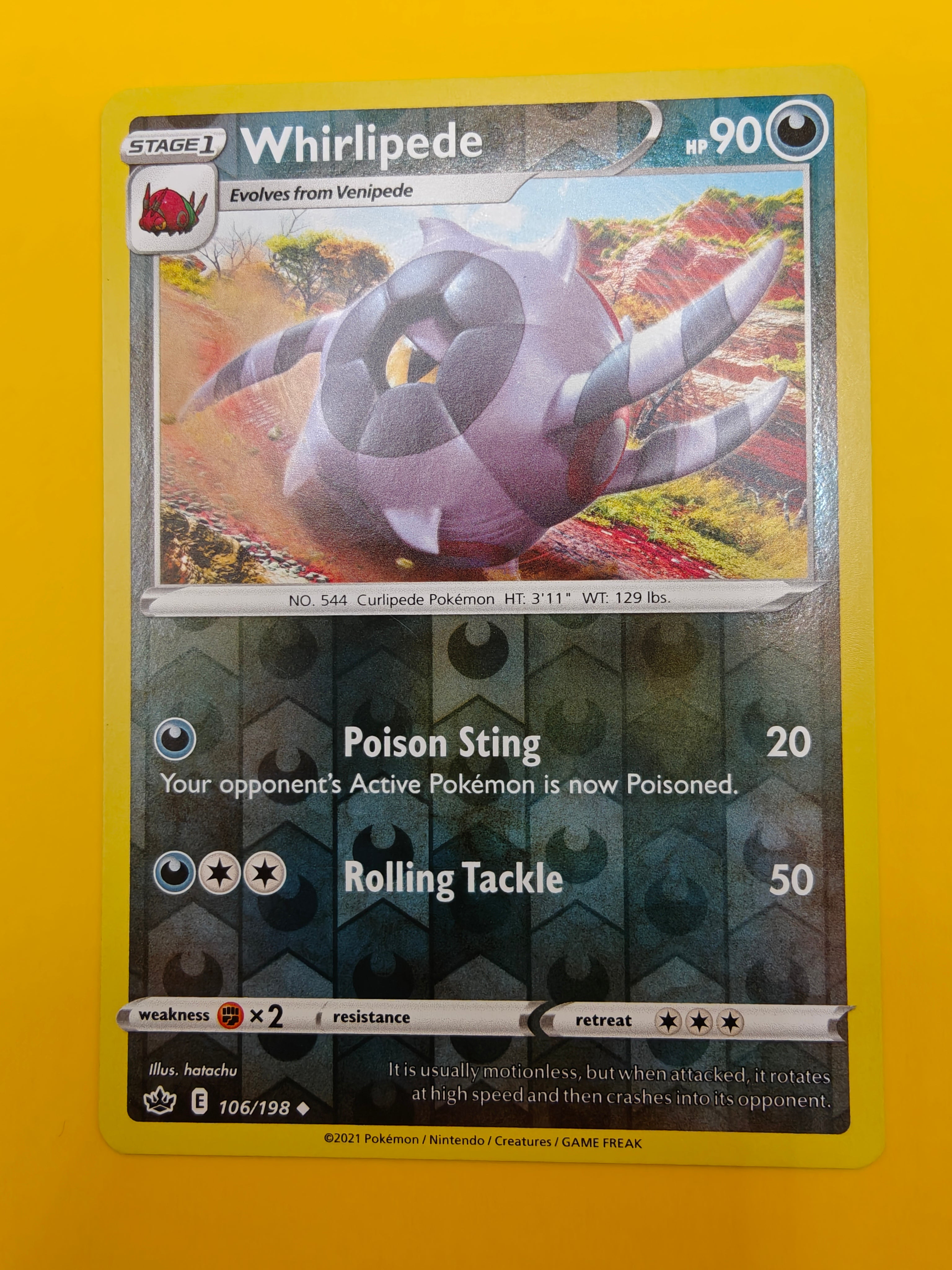 Whirlipede Reverse Holo - Chilling Reign