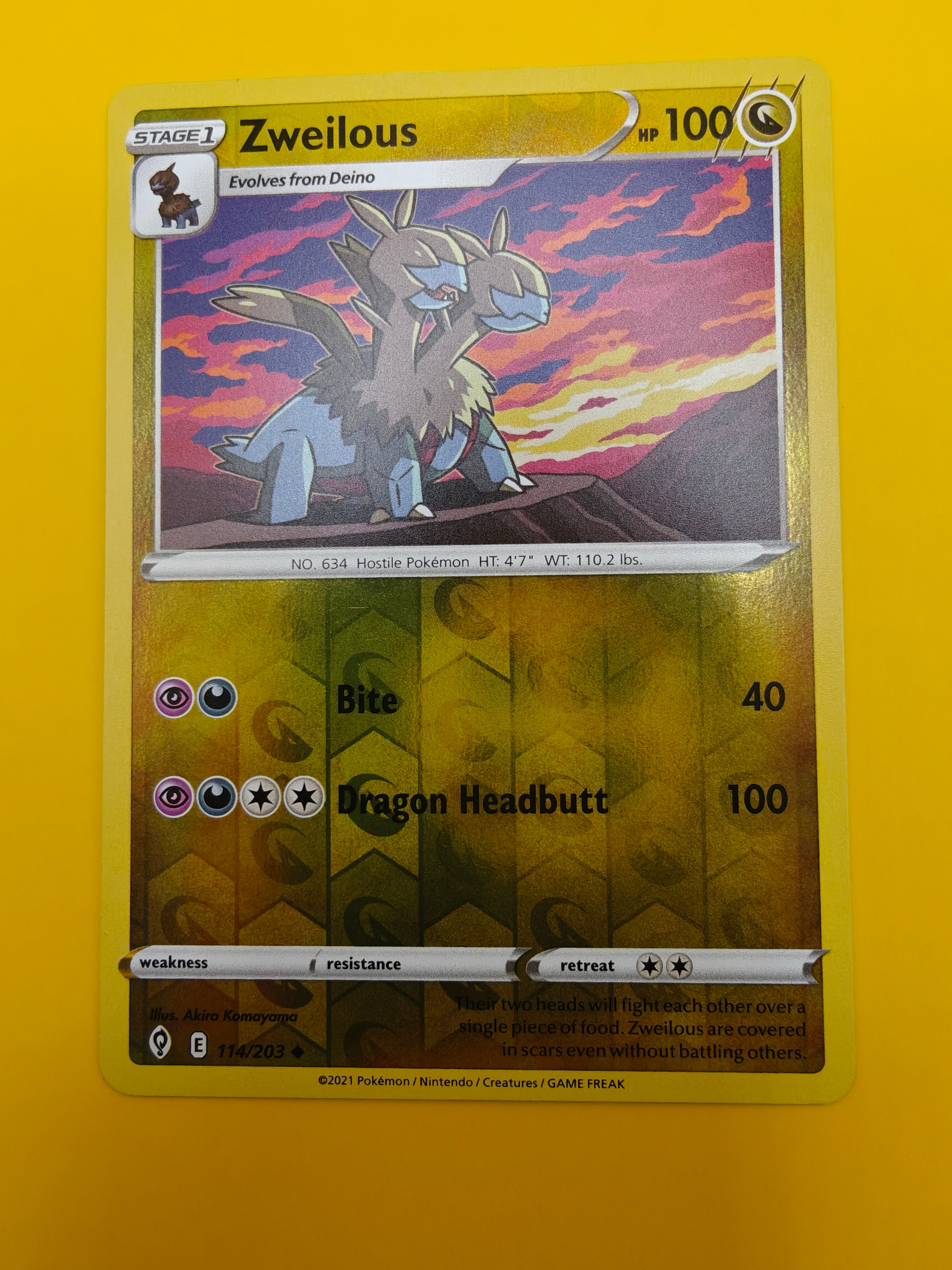 Zweilous Reverse Holo - Evolving Skies