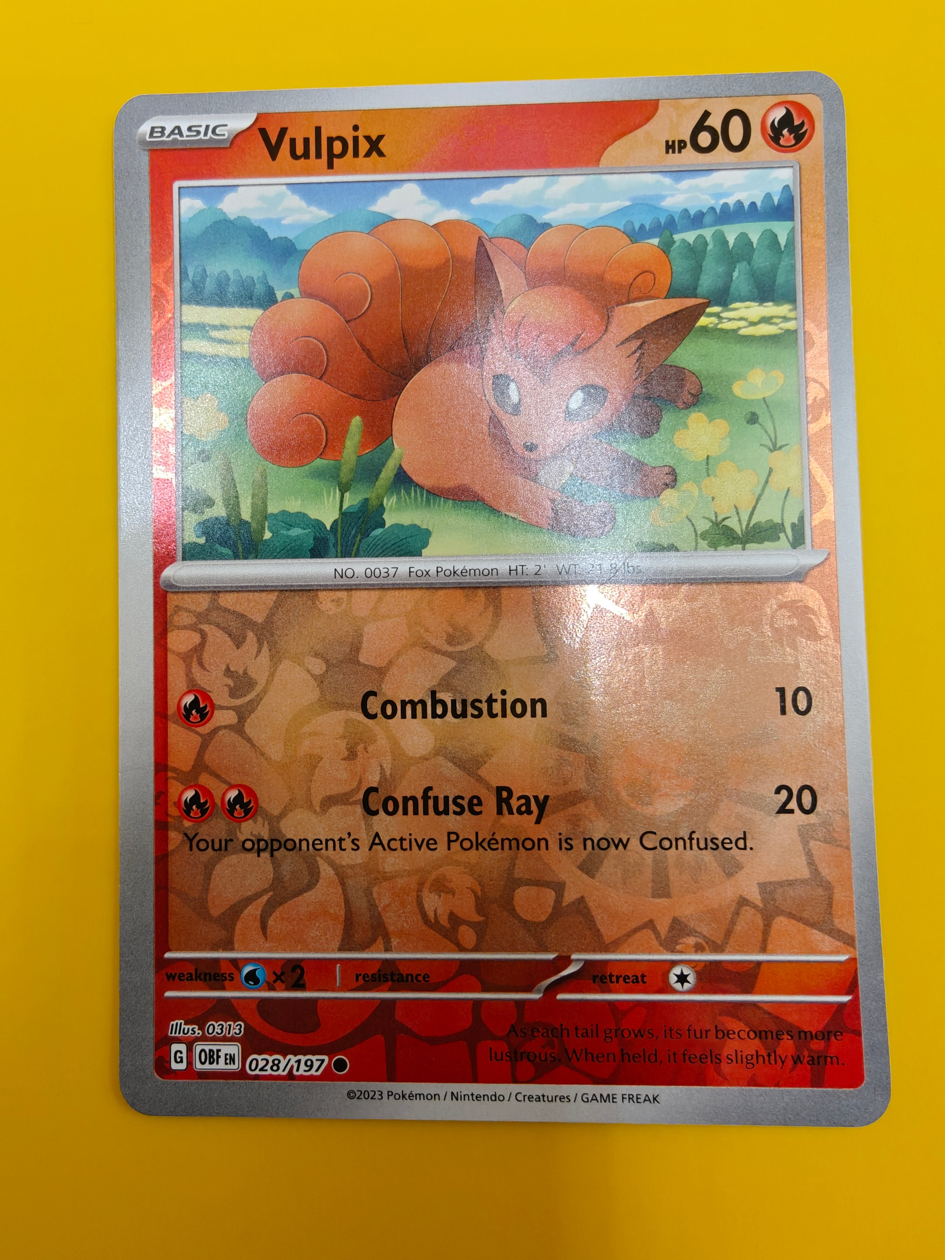 Vulpix Reverse Holo - Obsidian Flames