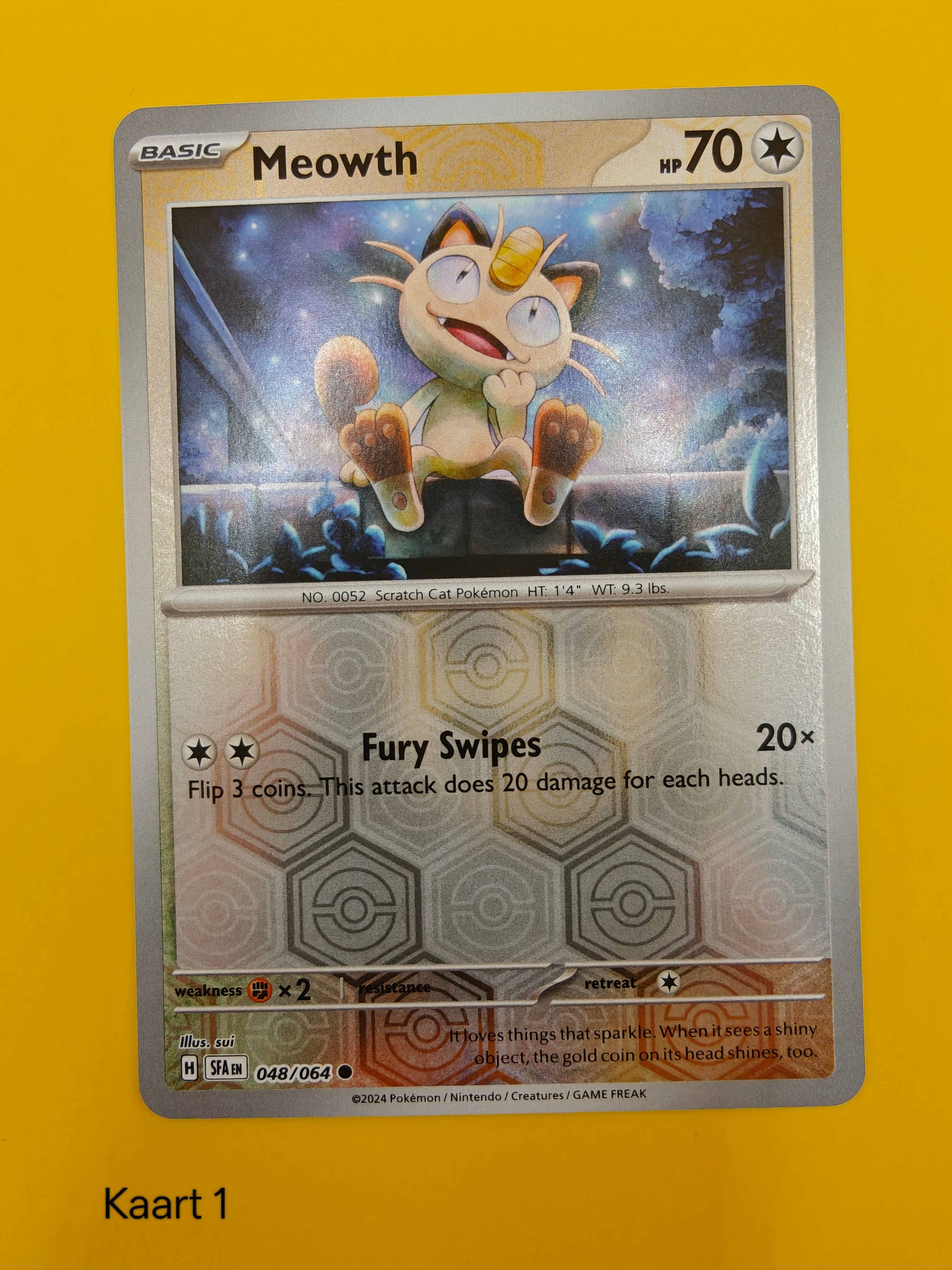 Meowth Reverse Holo - Shrouded Fable