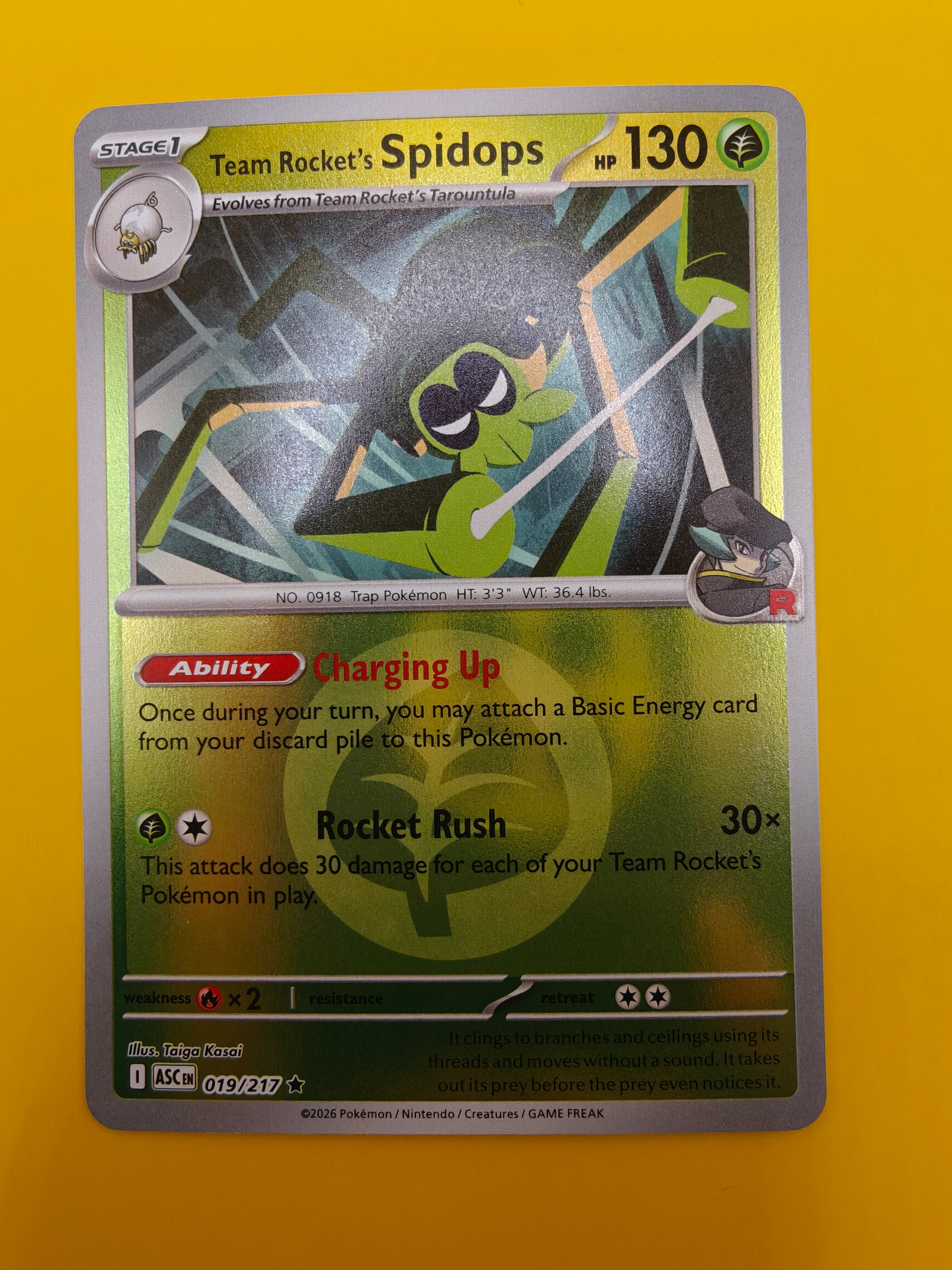 Team Rocket's Spidops Energy Stamp - Ascended Heroes