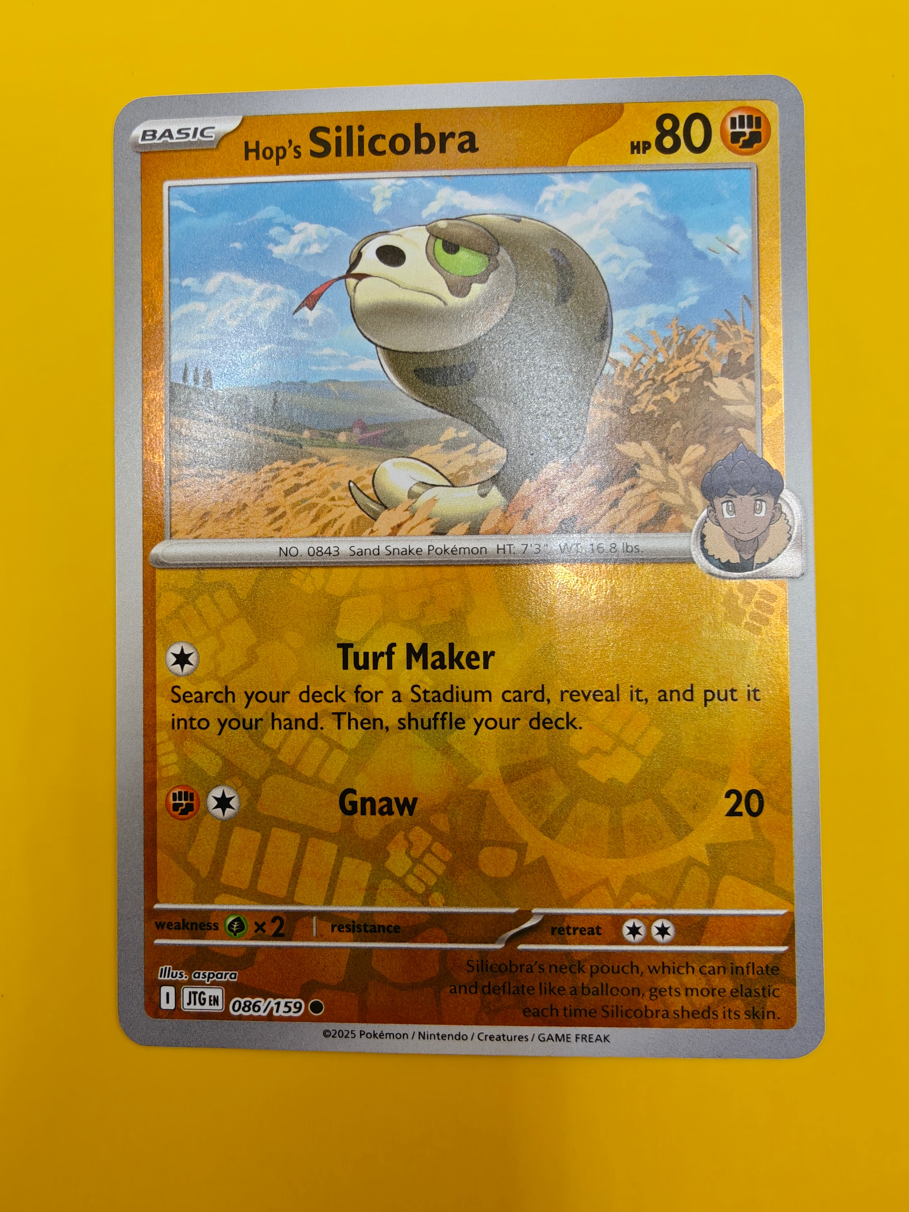 Hop's Silicobra Reverse Holo - Journey Together