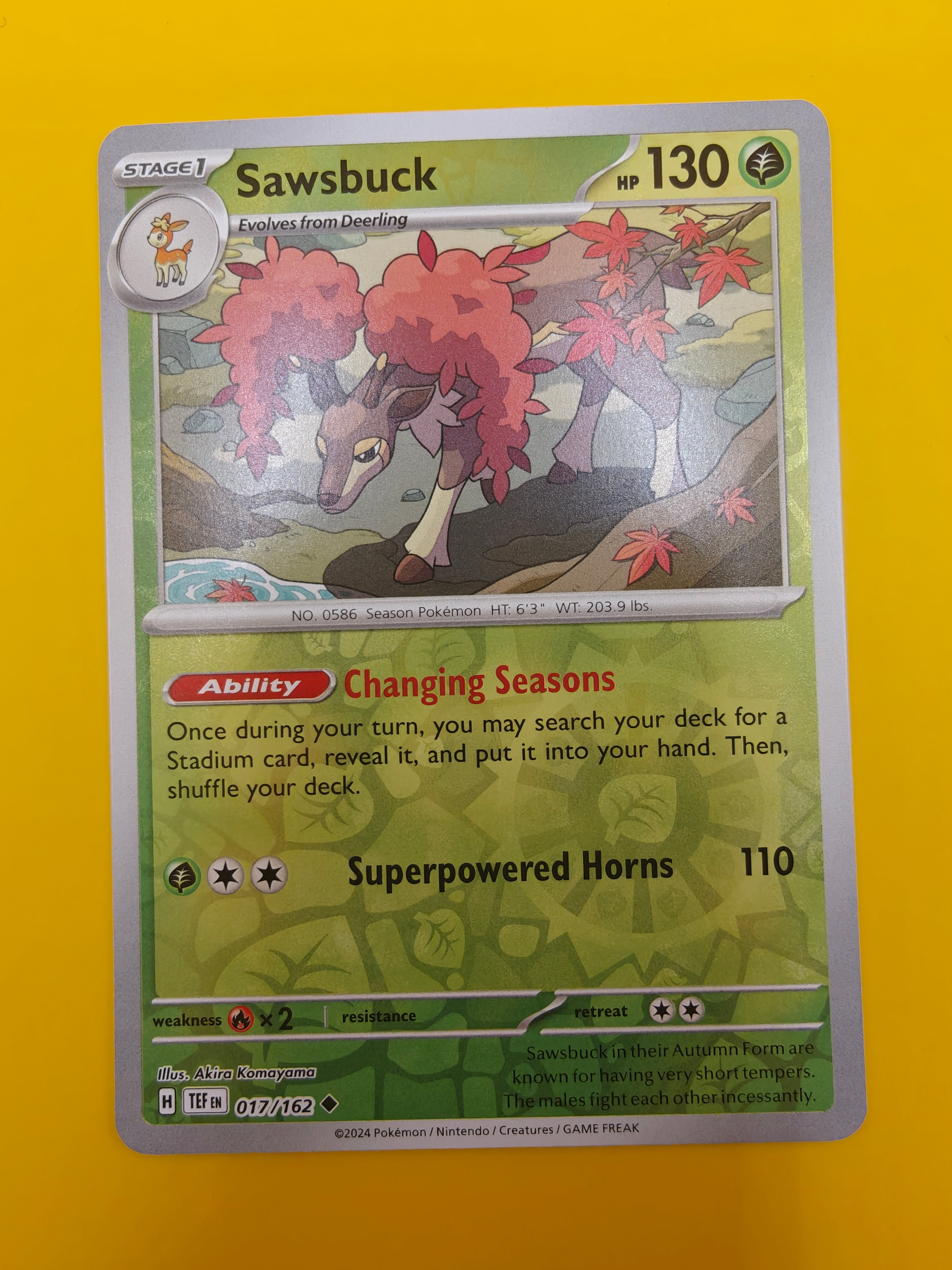 Sawsbuck Reverse Holo - Temporal Forces