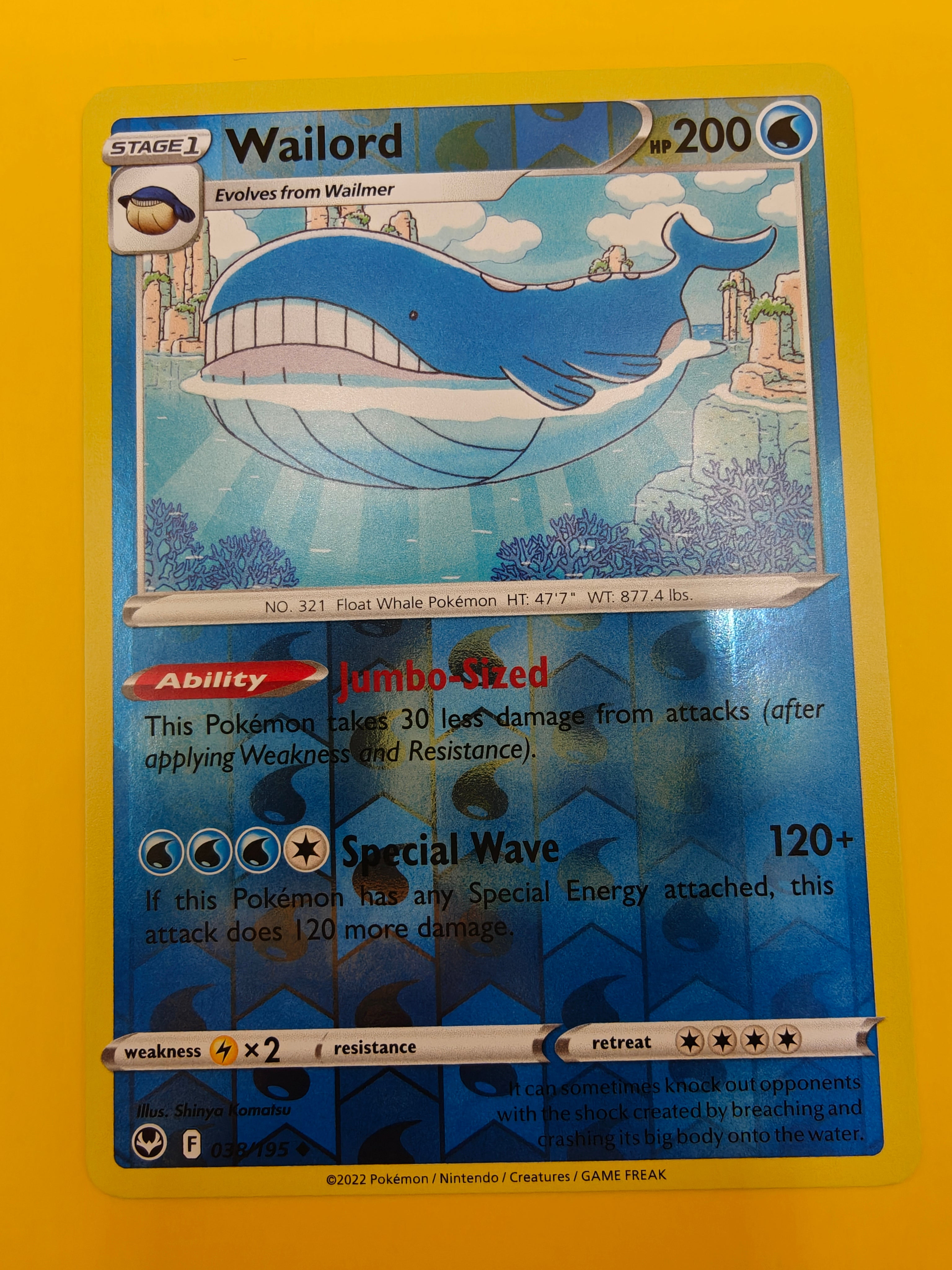 Wailord Reverse Holo - Silver Tempest
