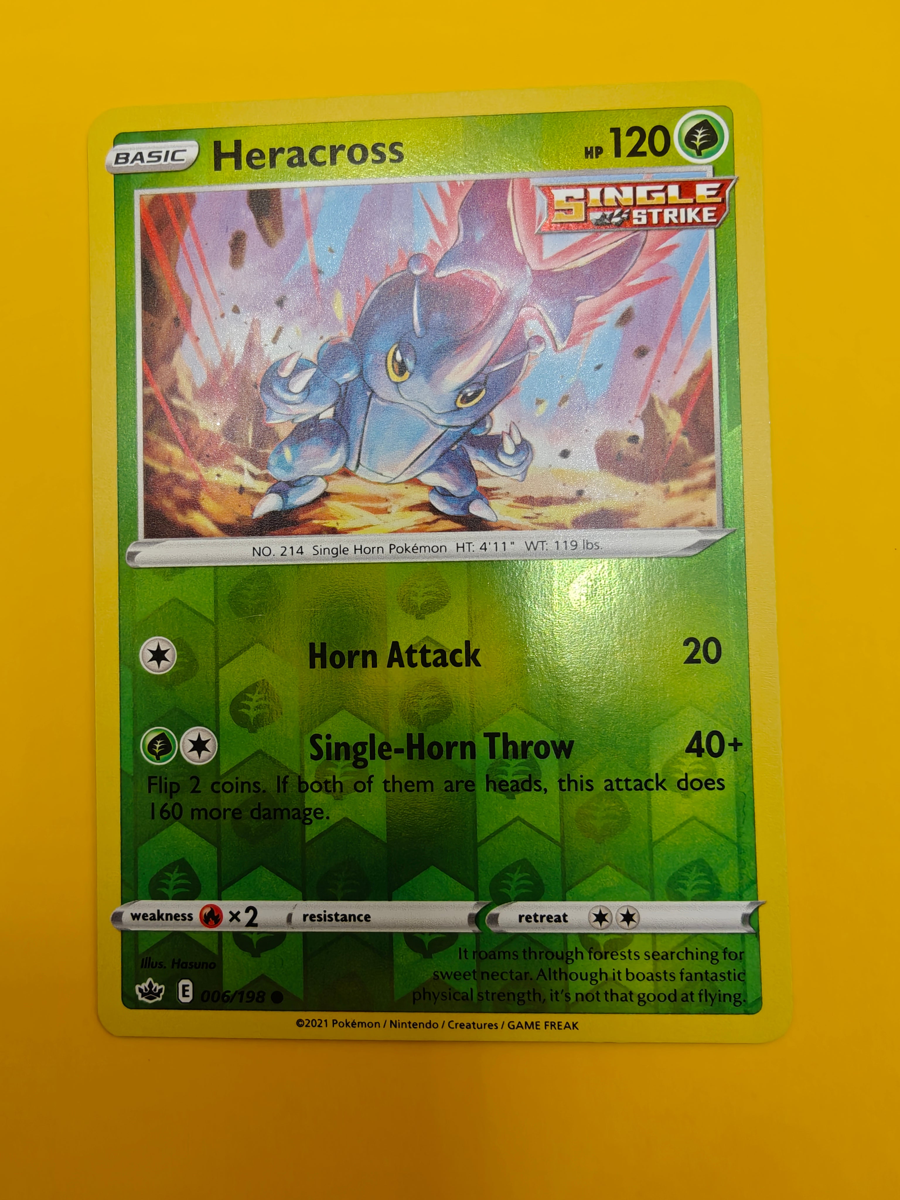 Heracross Reverse Holo - Chilling Reign
