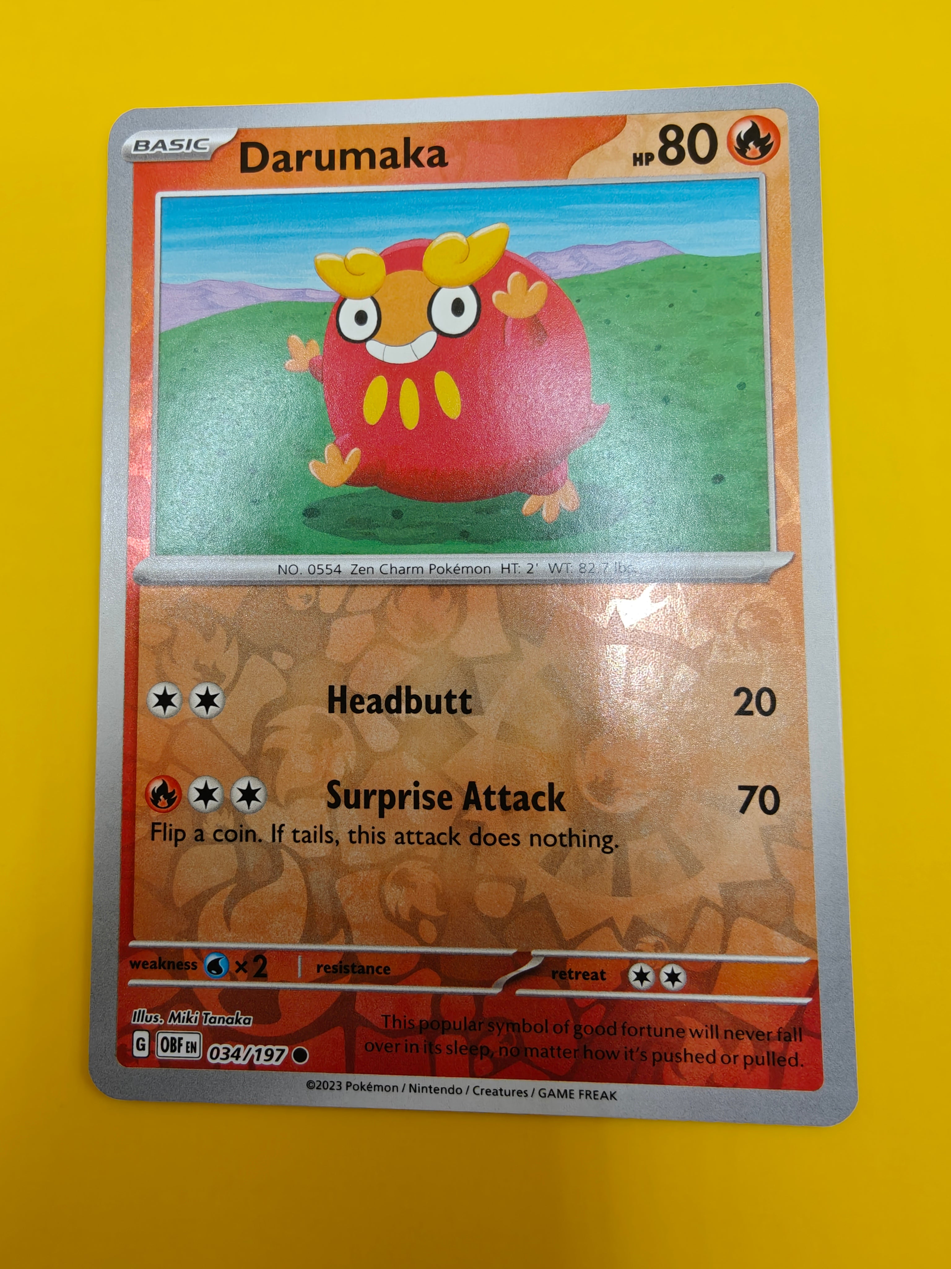 Darumaka Reverse Holo - Obsidian Flames