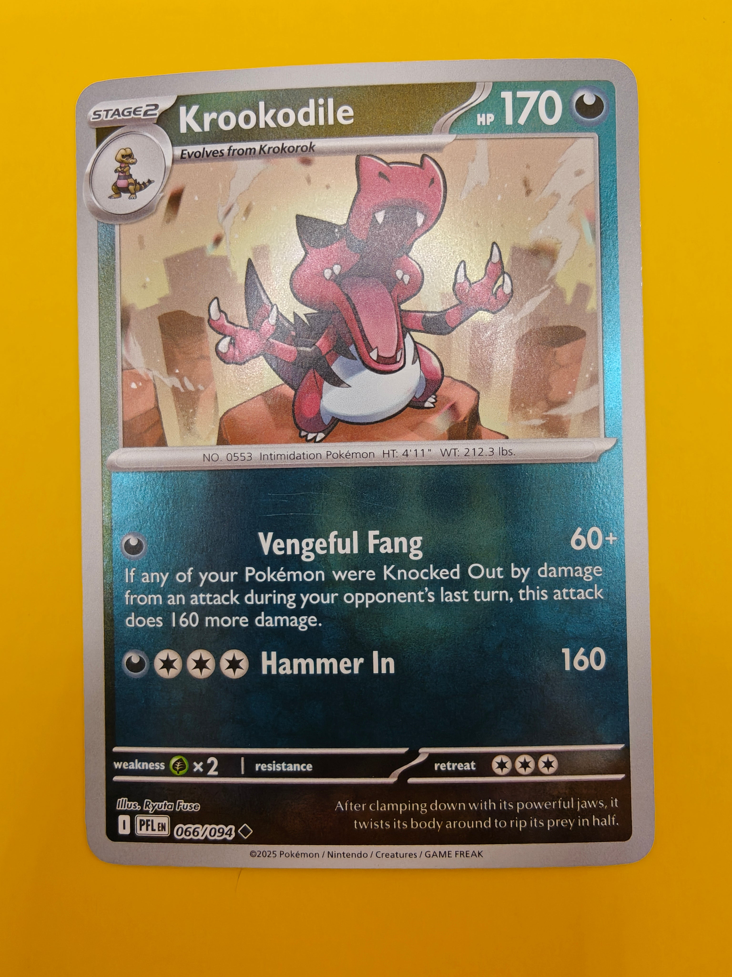 Krookodile Reverse Holo - Phantasmal Flames