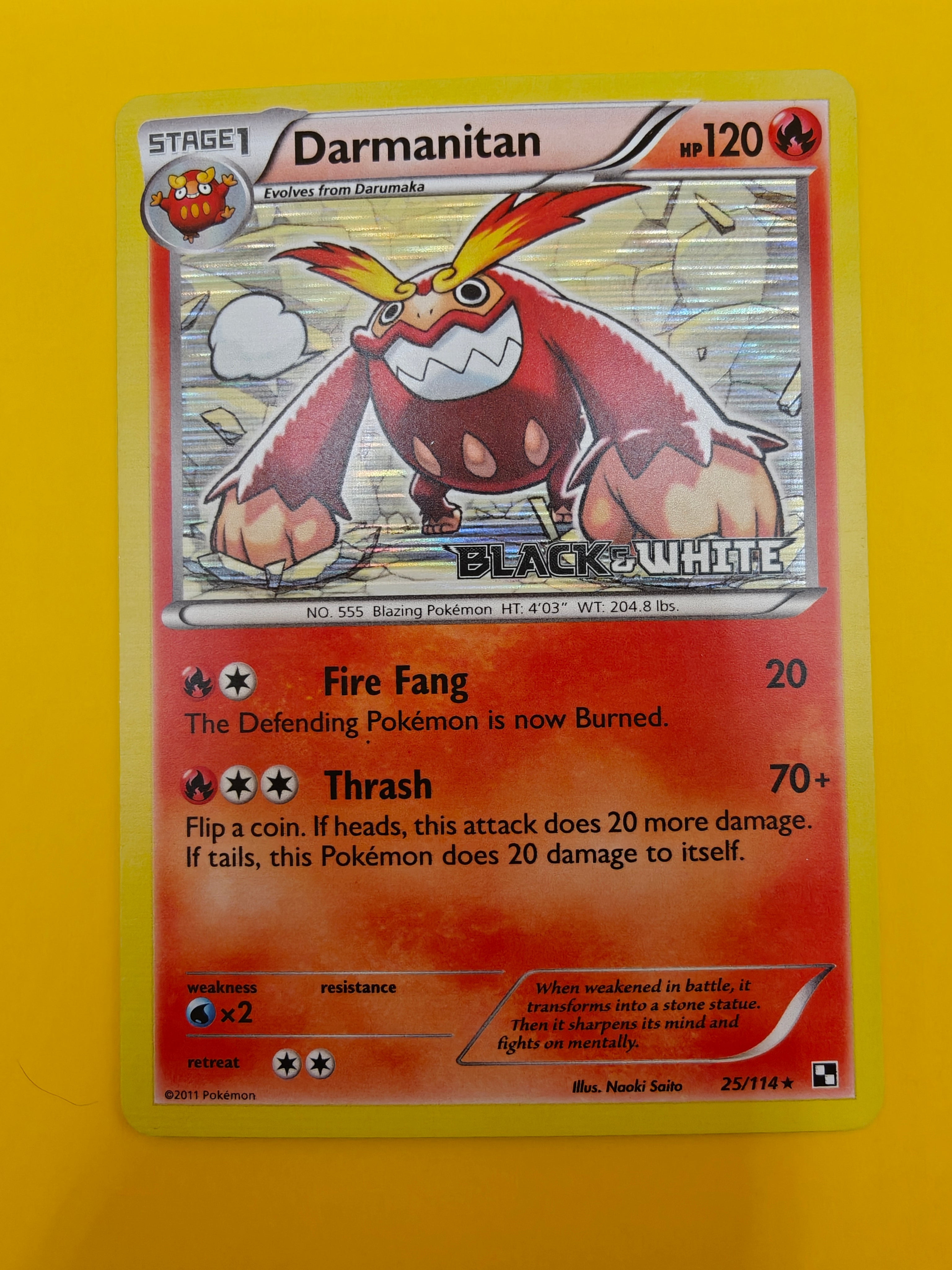 Darmanitan Stamped Holo - Black & White Base Set