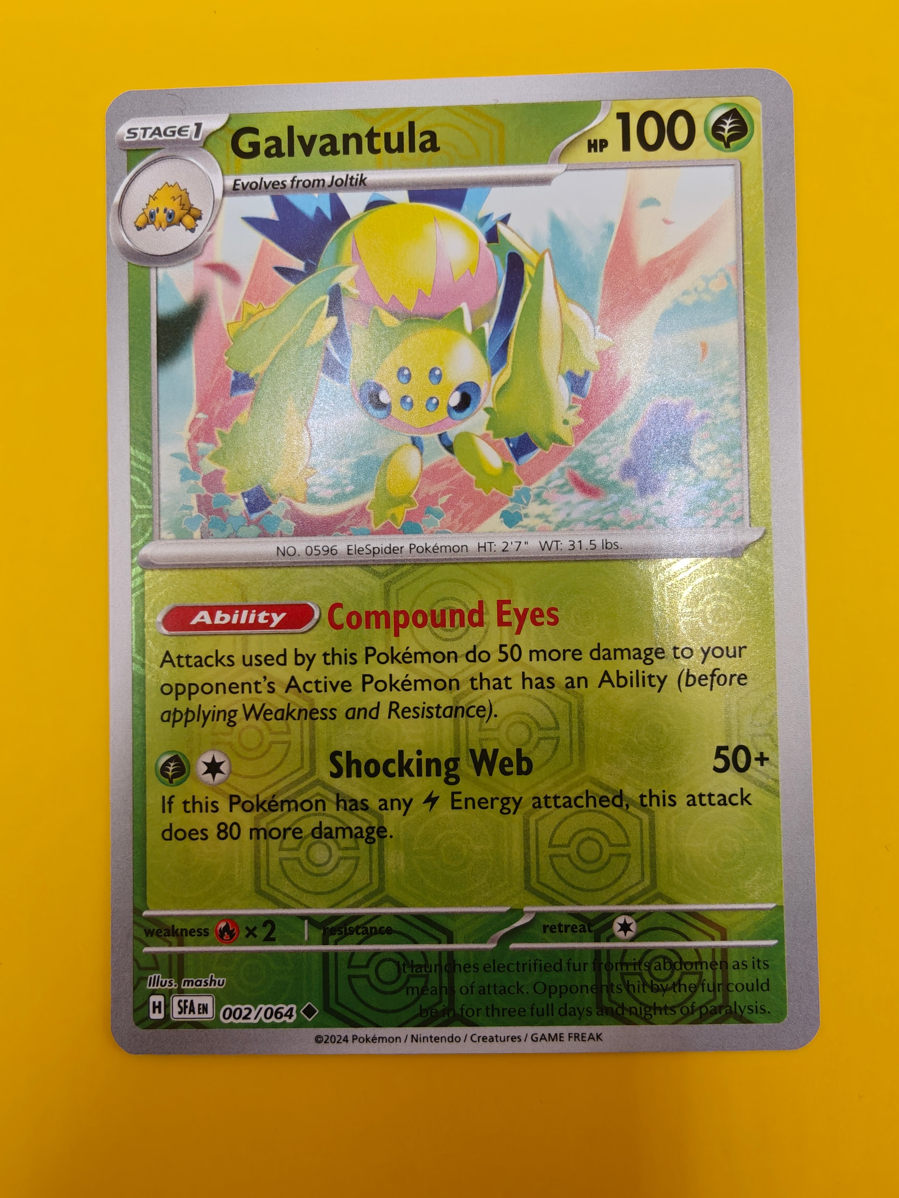 Galvantula Reverse Holo - Shrouded Fable