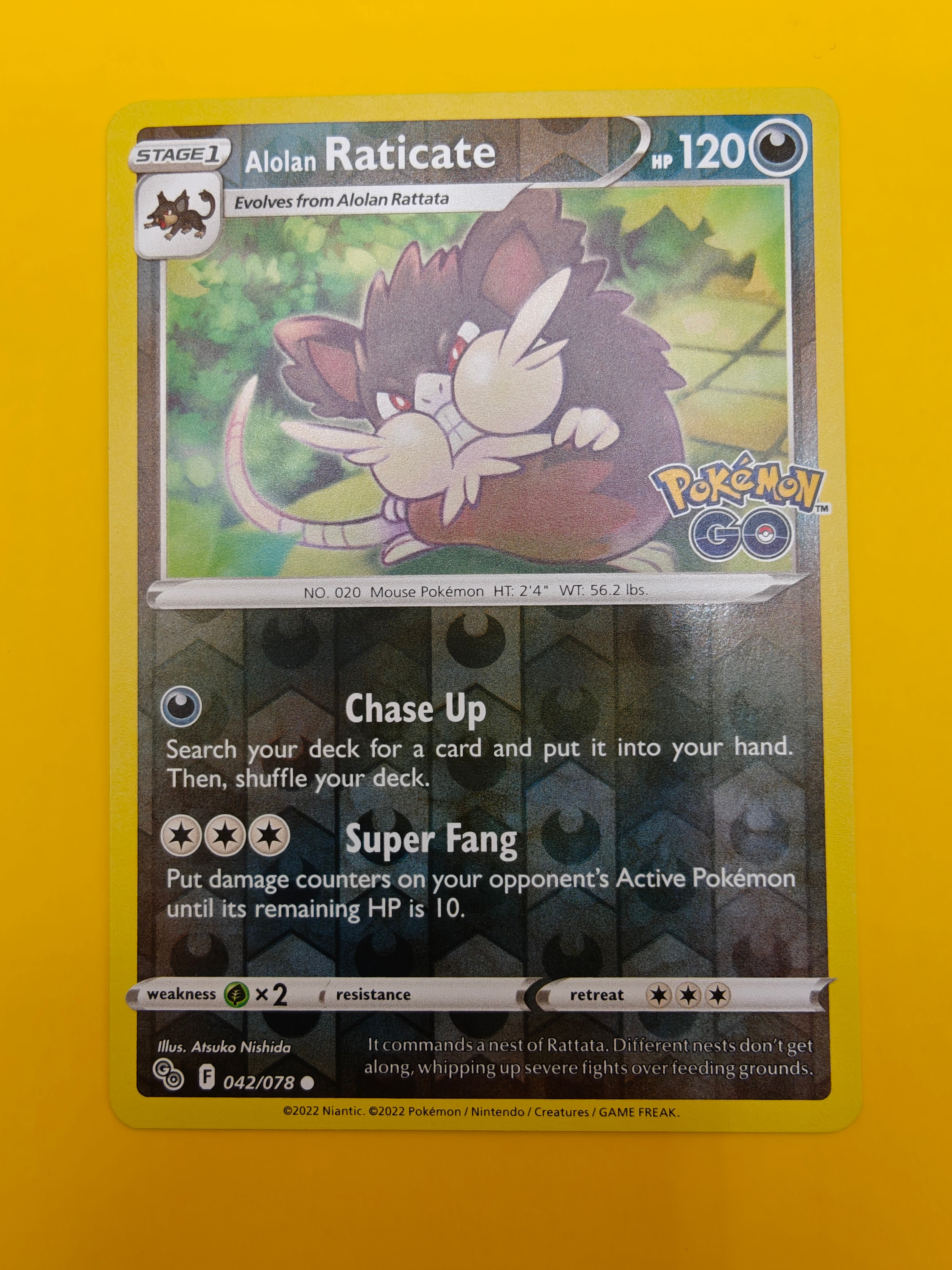Alolan Raticate Reverse Holo - Pokémon Go