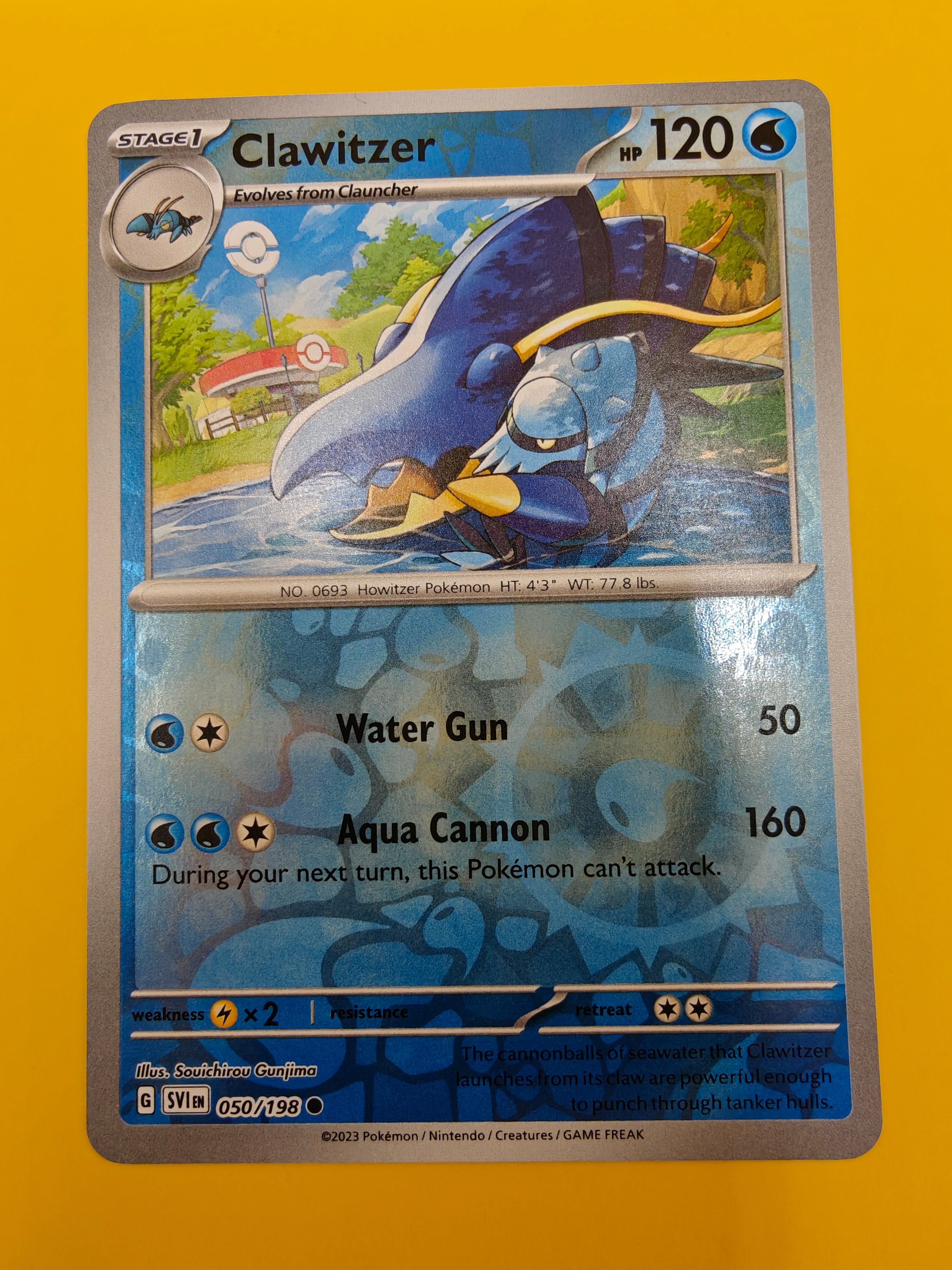 Clawitzer Reverse Holo - Scarlet & Violet Base Set