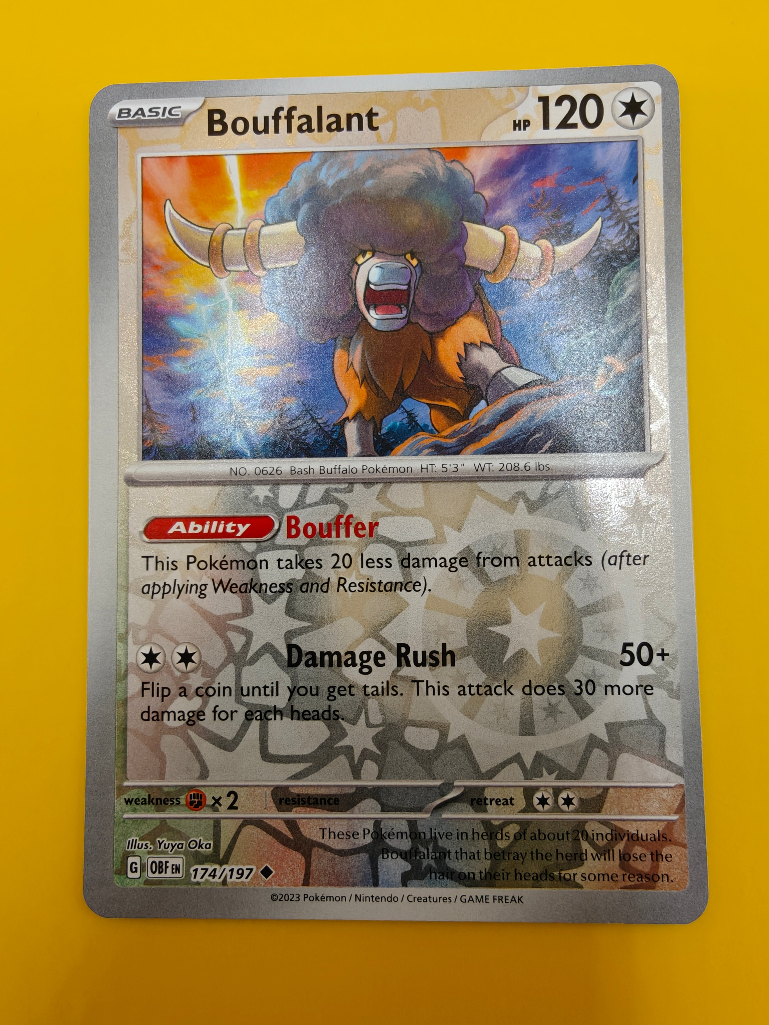 Bouffalant Reverse Holo - Obsidian Flames
