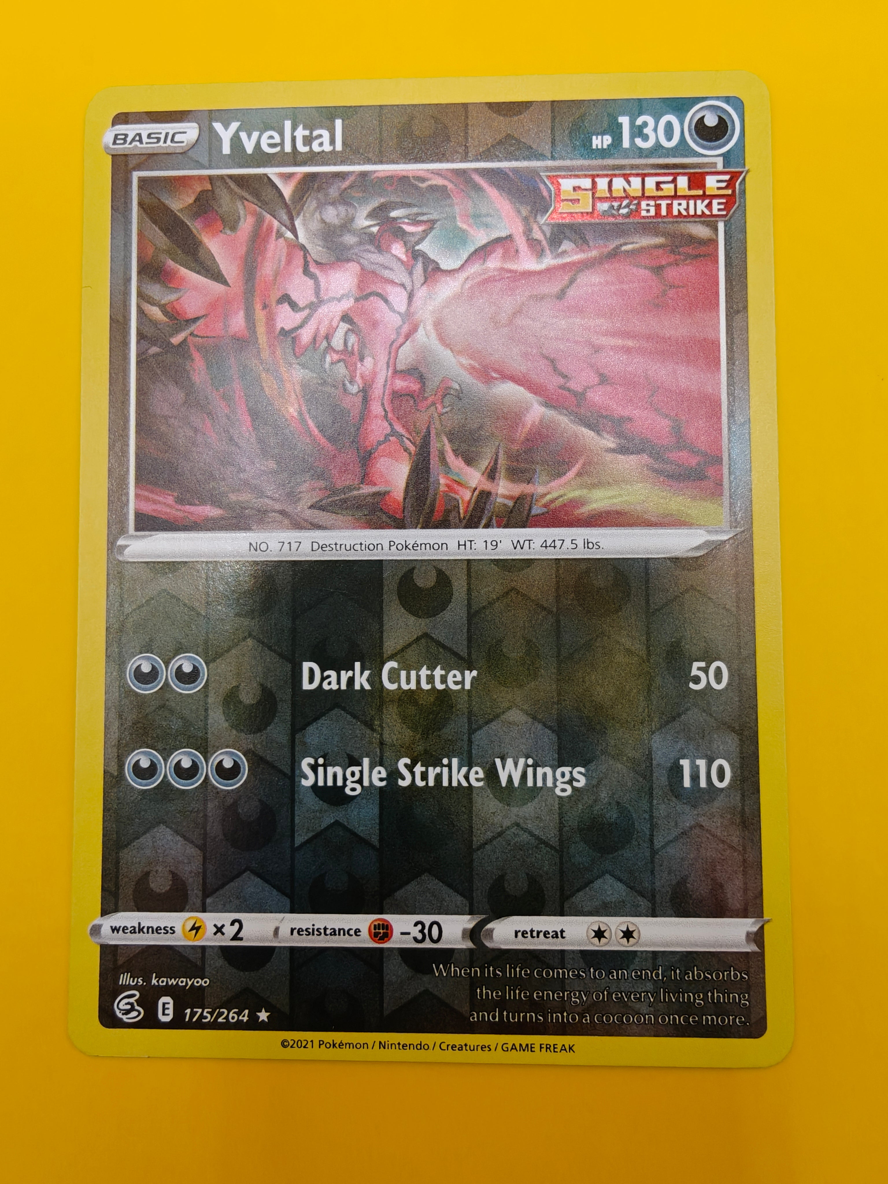 Yveltal Reverse Holo - Fusion Strike
