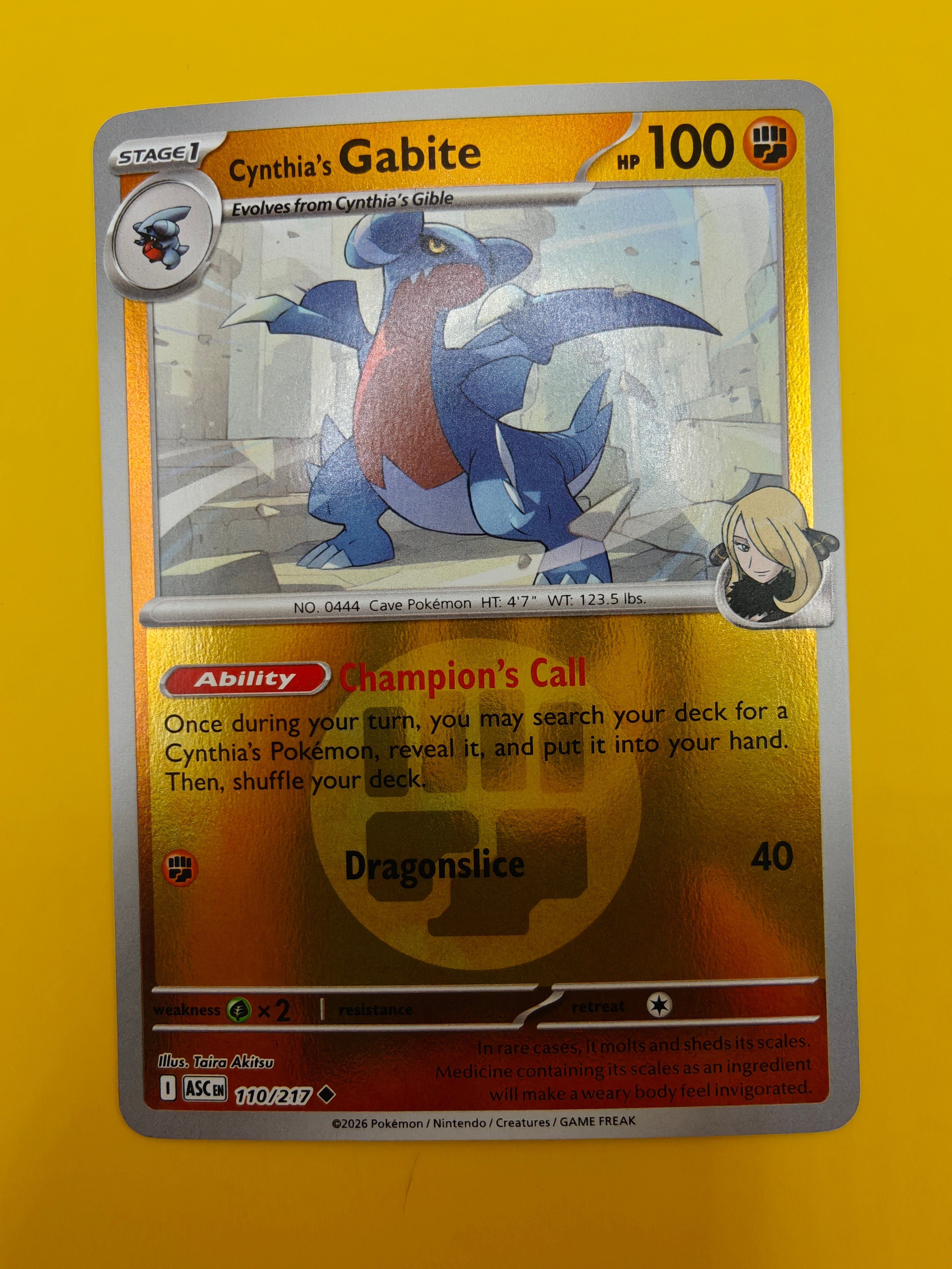 Cynthia's Gabite Energy Stamp - Ascended Heroes