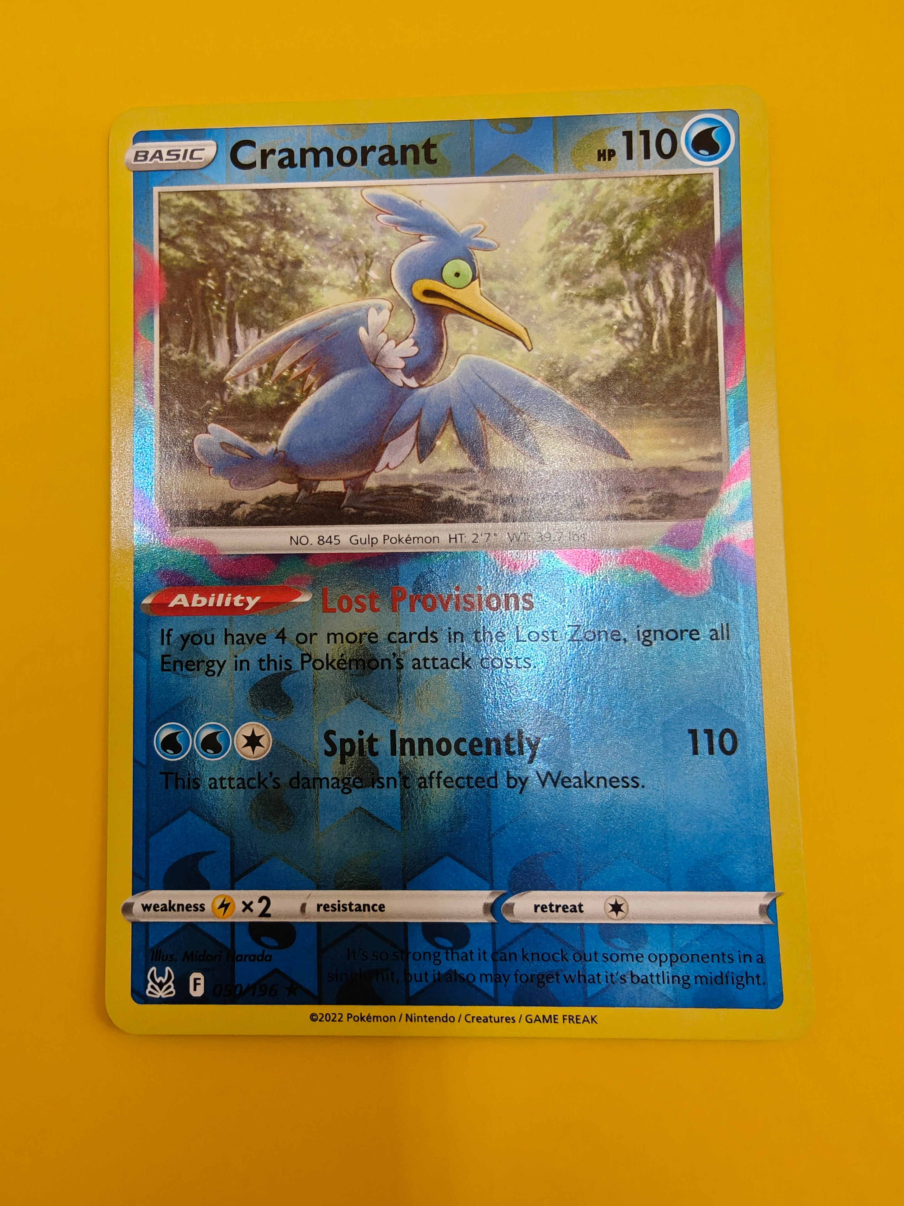 Cramorant Reverse Holo - Lost Origin