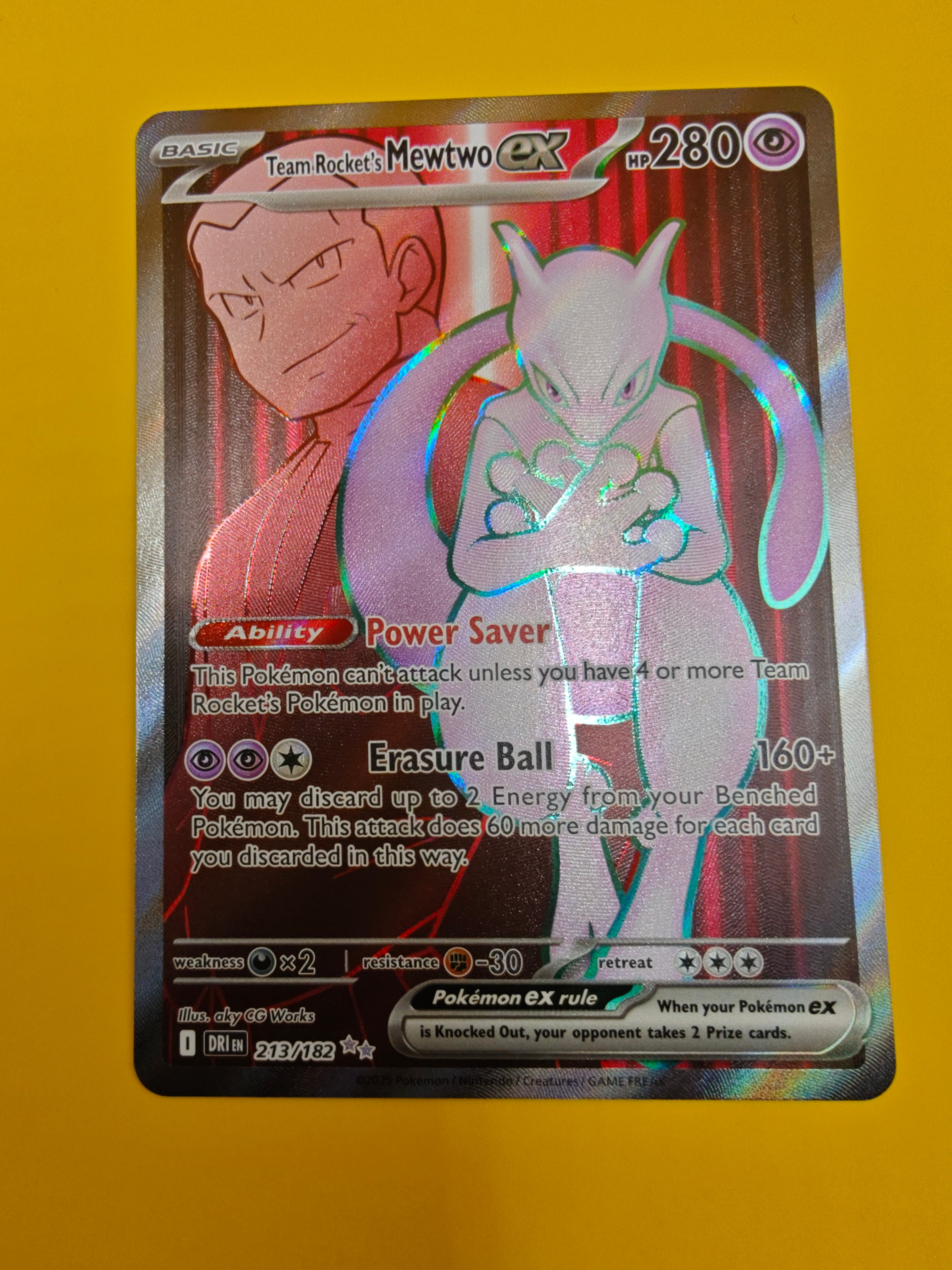 Team Rocket's Mewtwo ex Full Art - Destined Rivals