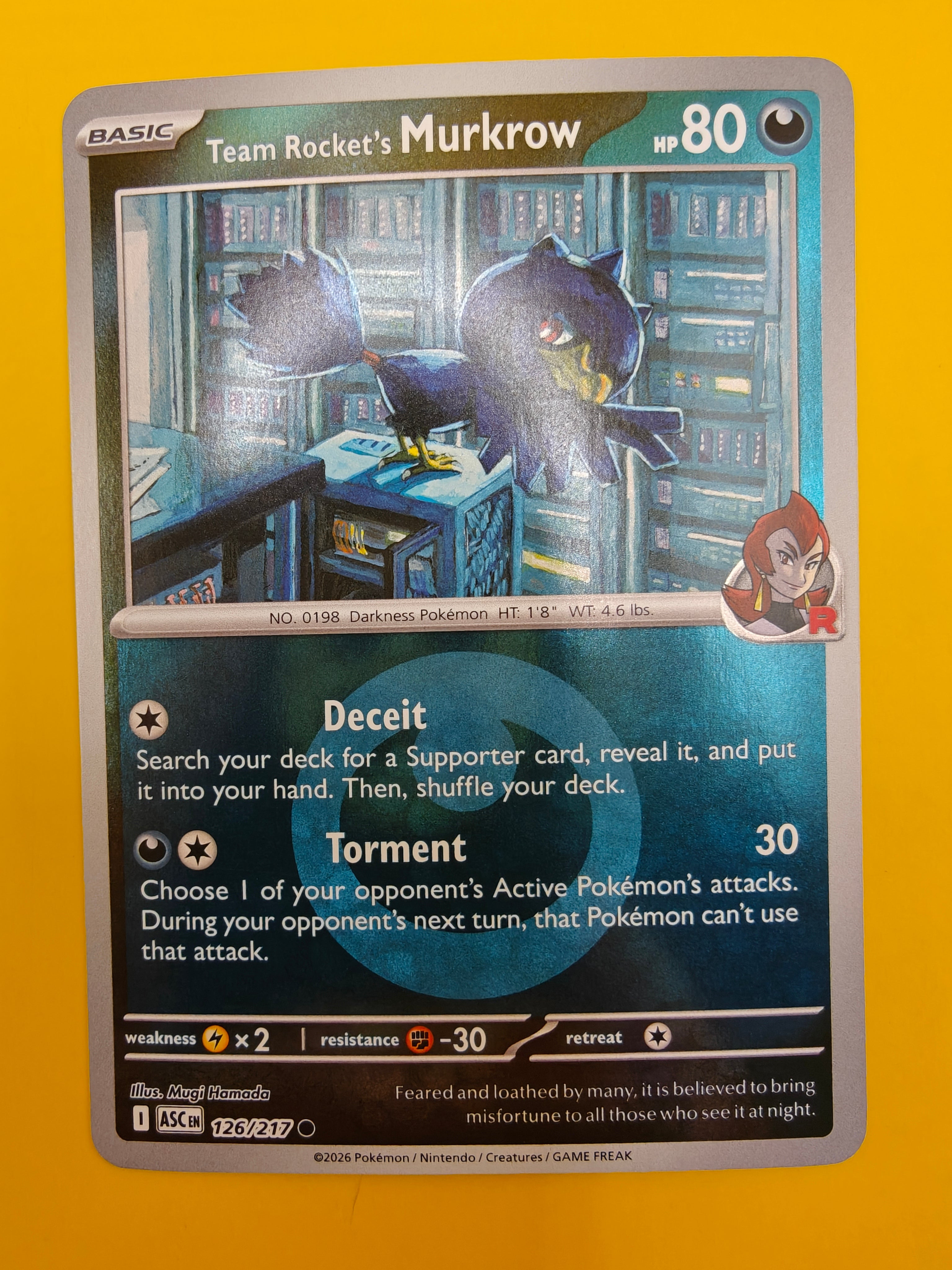 Team Rocket's Murkrow Energy Stamp - Ascended Heroes