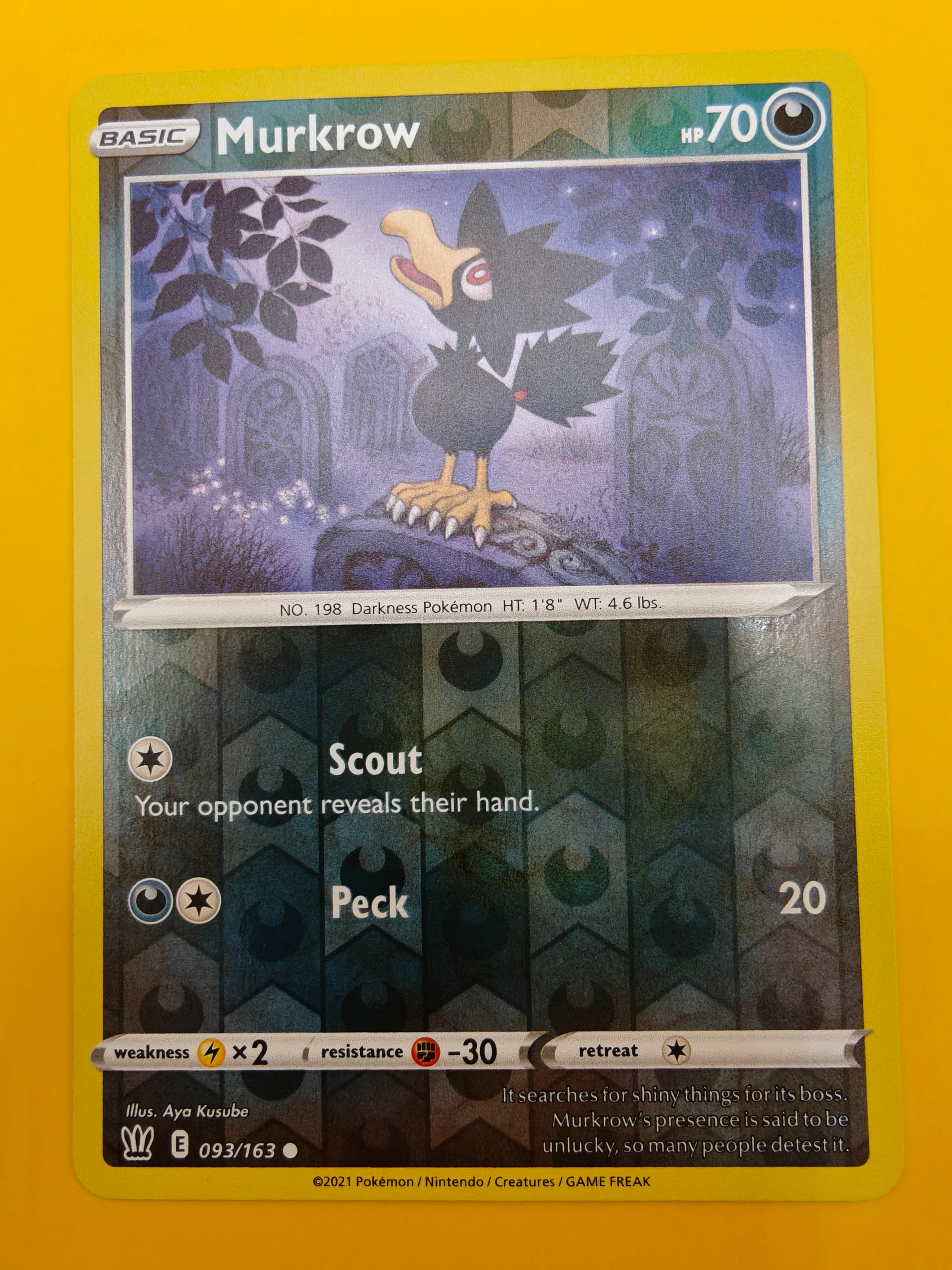Murkrow Reverse Holo - Battle Styles