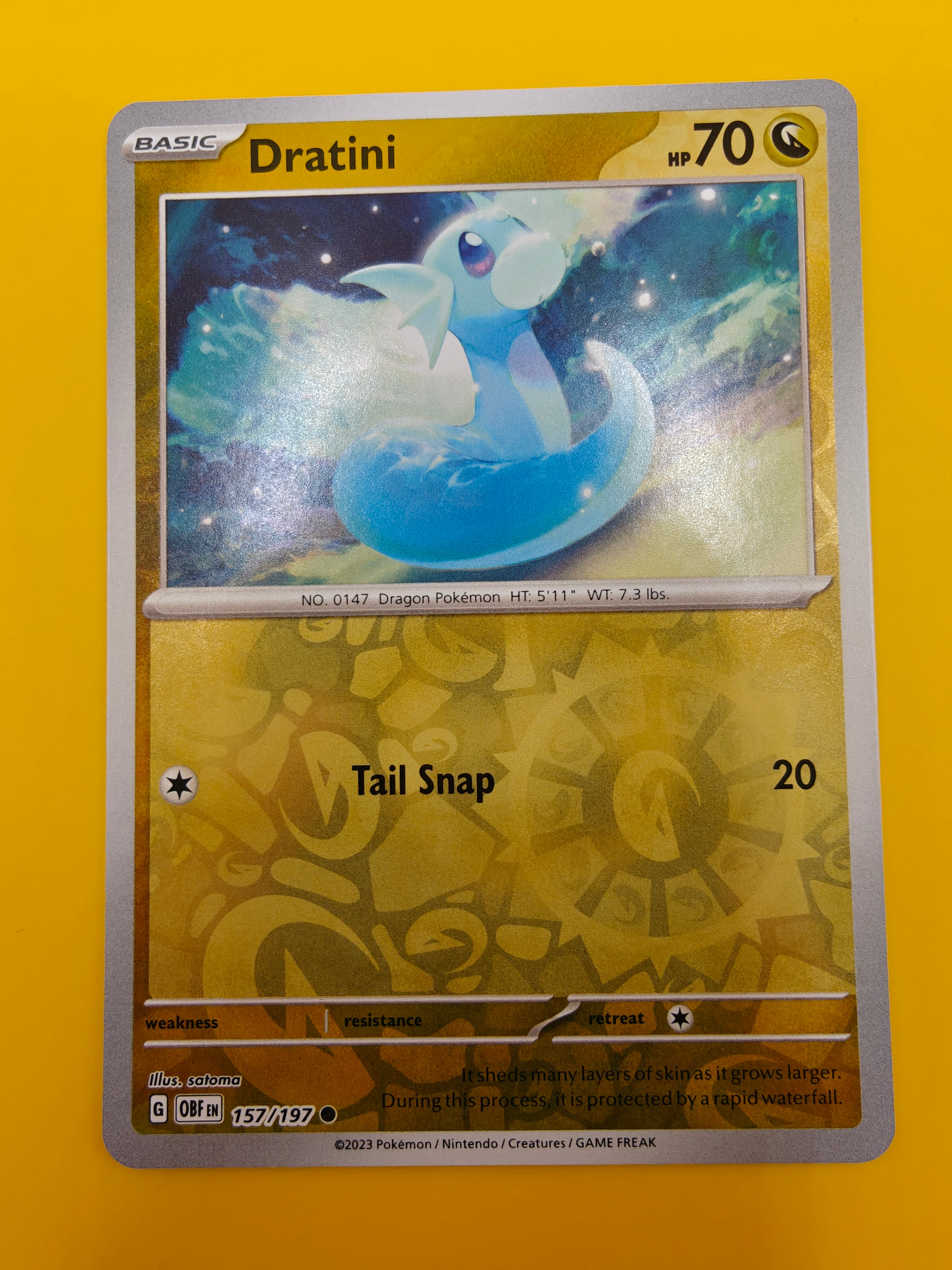 Dratini Reverse Holo - Obsidian Flames